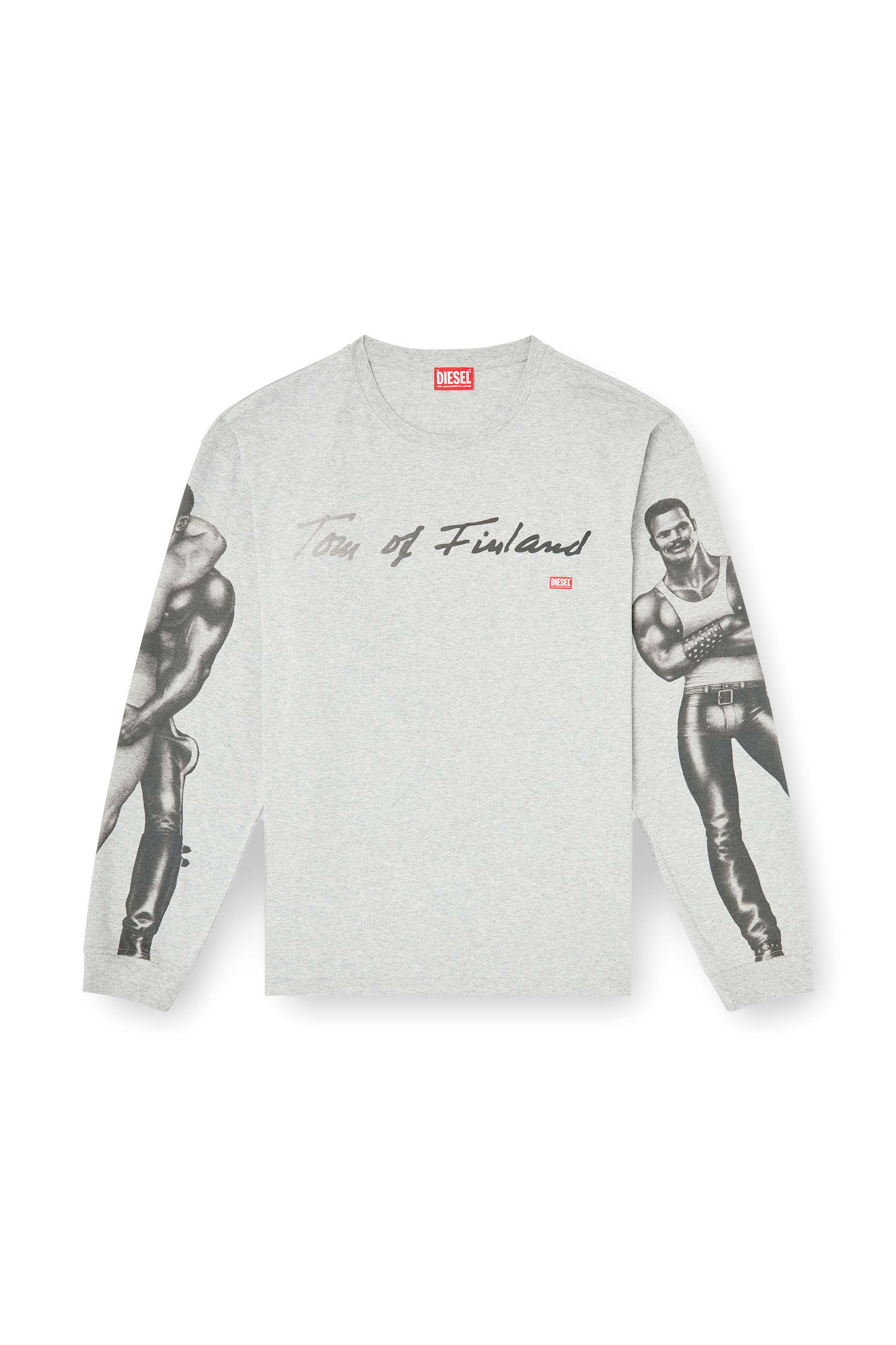 Diesel - PR-T-BOXT-LS-TOM25, Unisex's Long-sleeve T-shirt with graphic print in Grey - 3