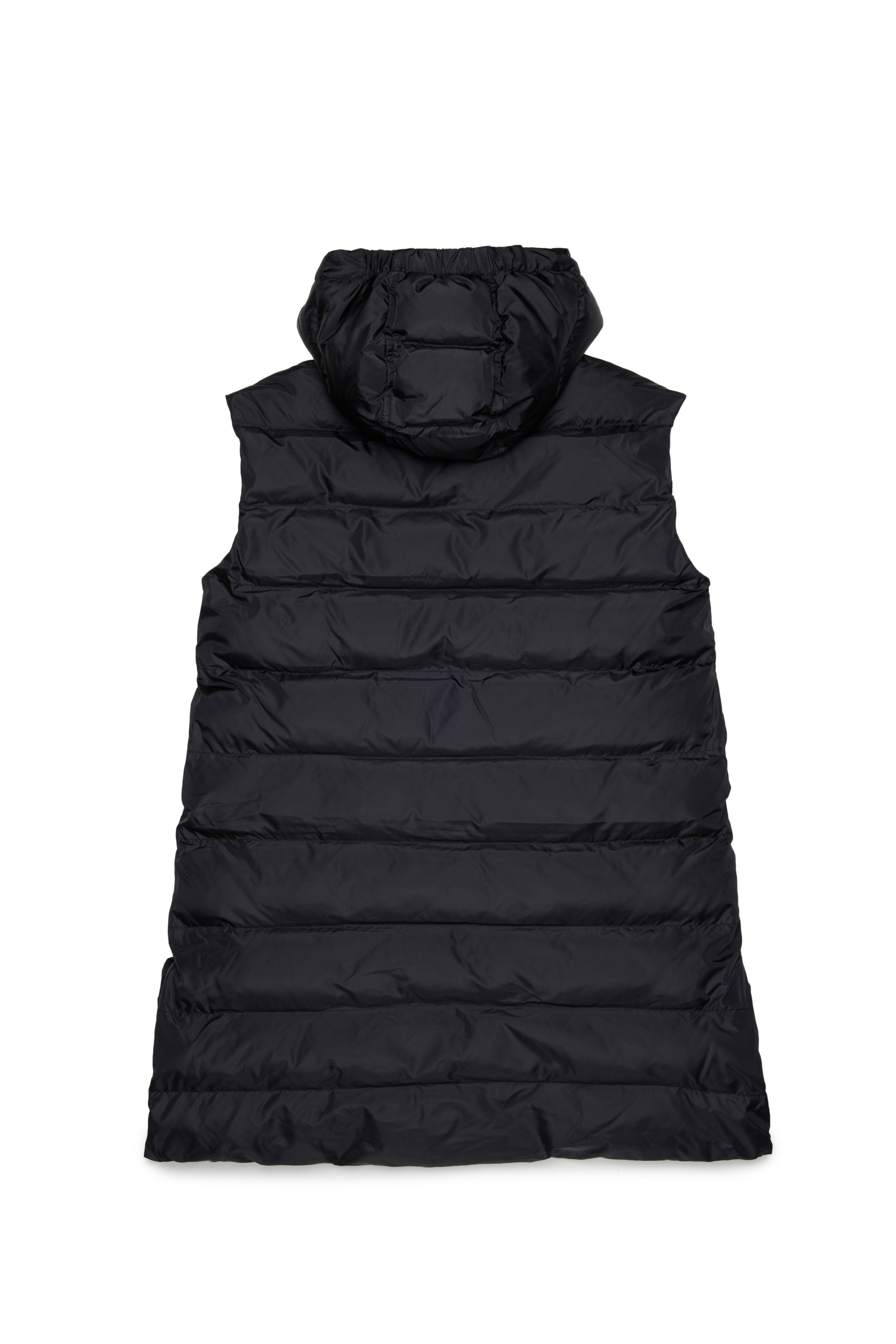 Diesel - JFENNY, Woman's Longline hooded puffer vest in Black - 2