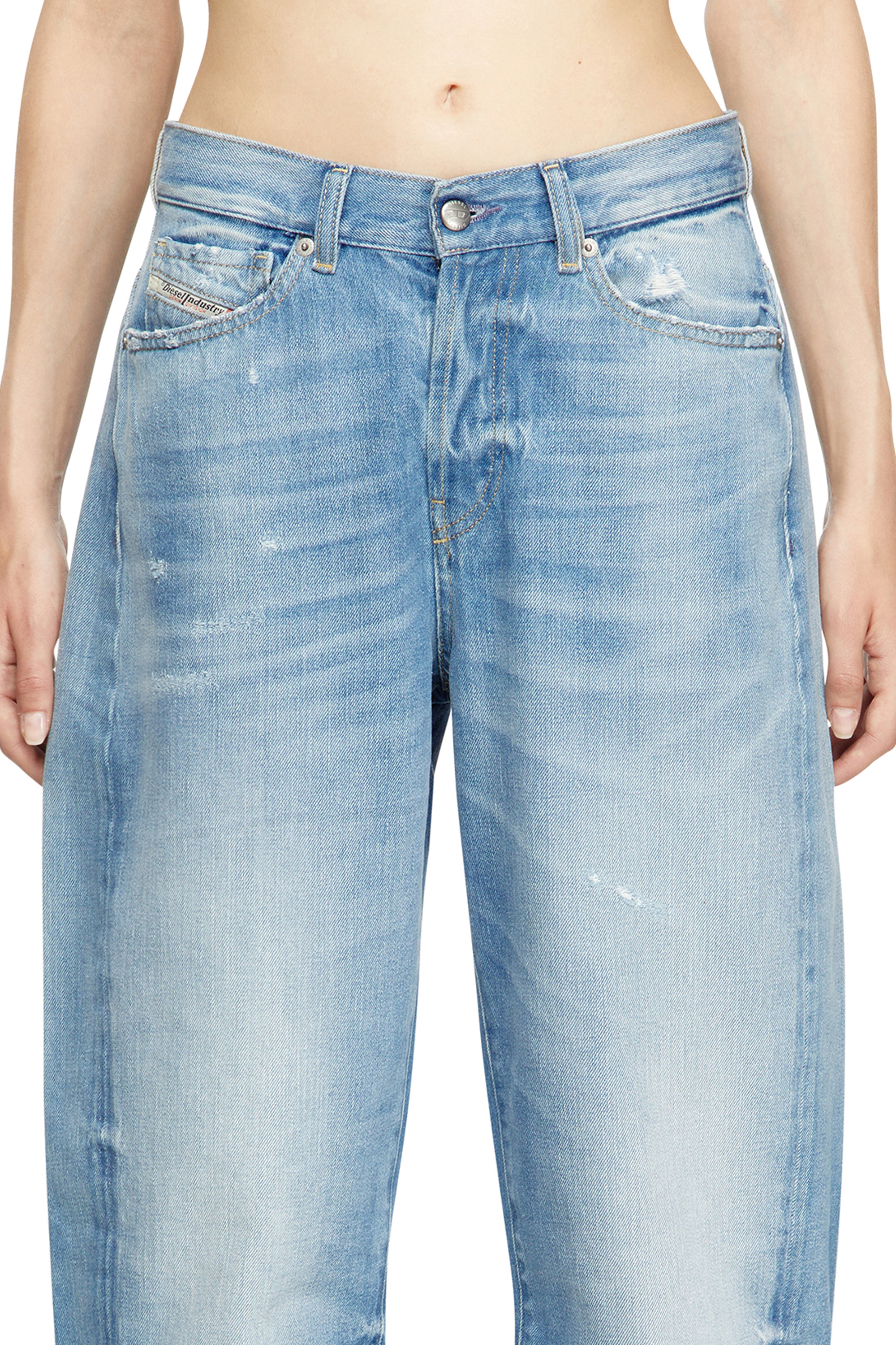 Diesel - Woman's Relaxed Jeans 1974 D-Ellz 09M24, Light Blue - 4