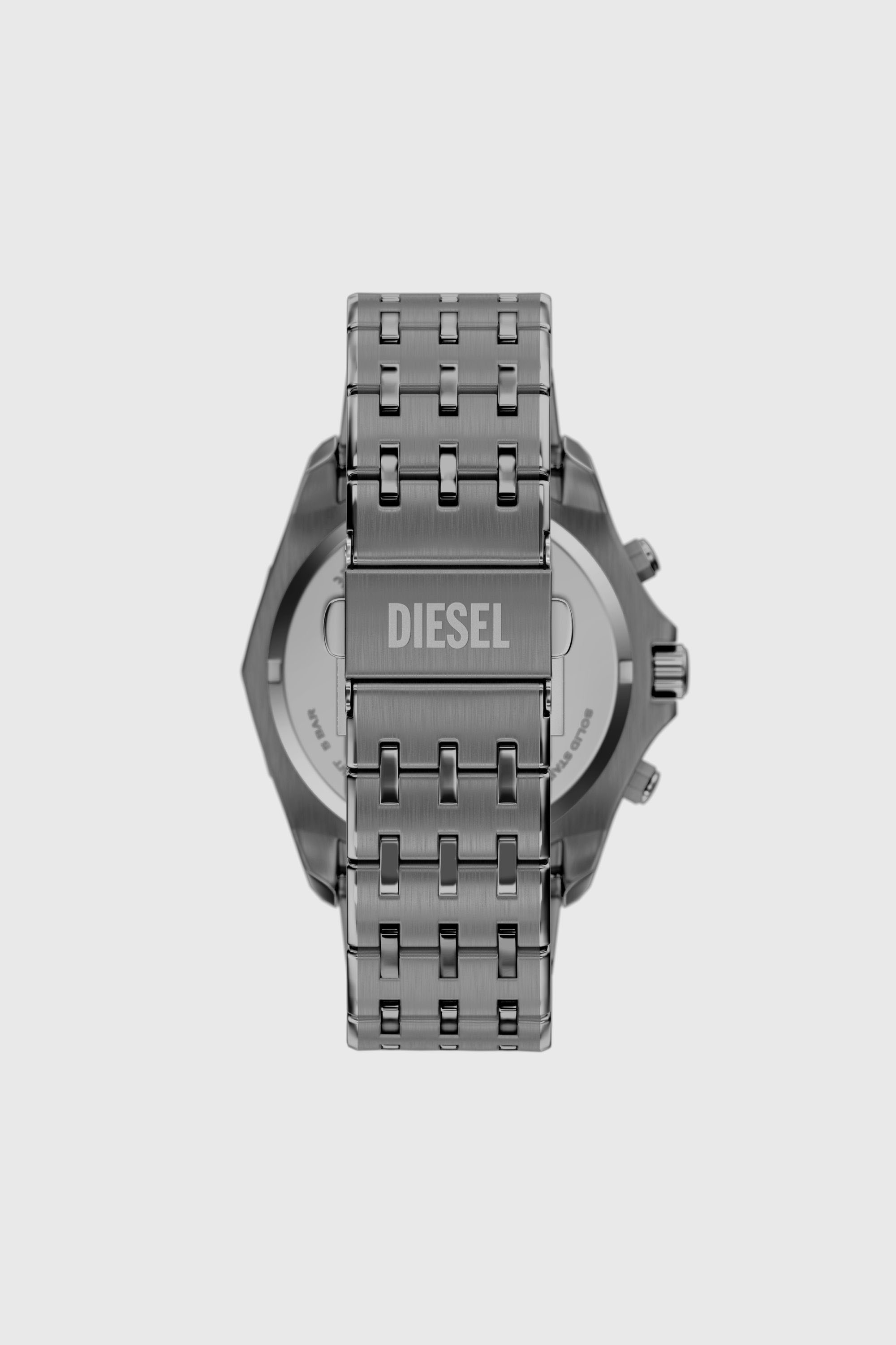 Diesel - DZ4711 WATCH, Man's Stinger gunmetal stainless steel watch in Dark grey - 2