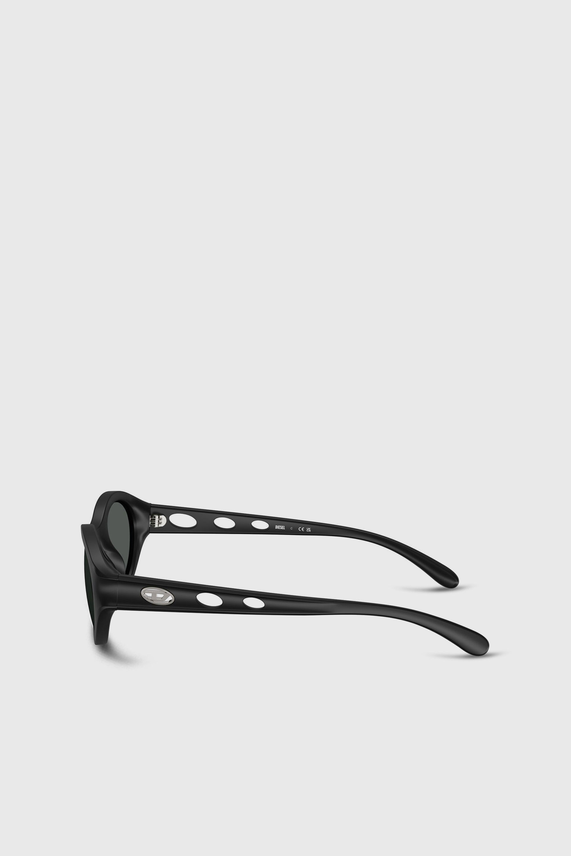 Diesel - 0DL3005U, Unisex's Oval sunglasses in Black - 2