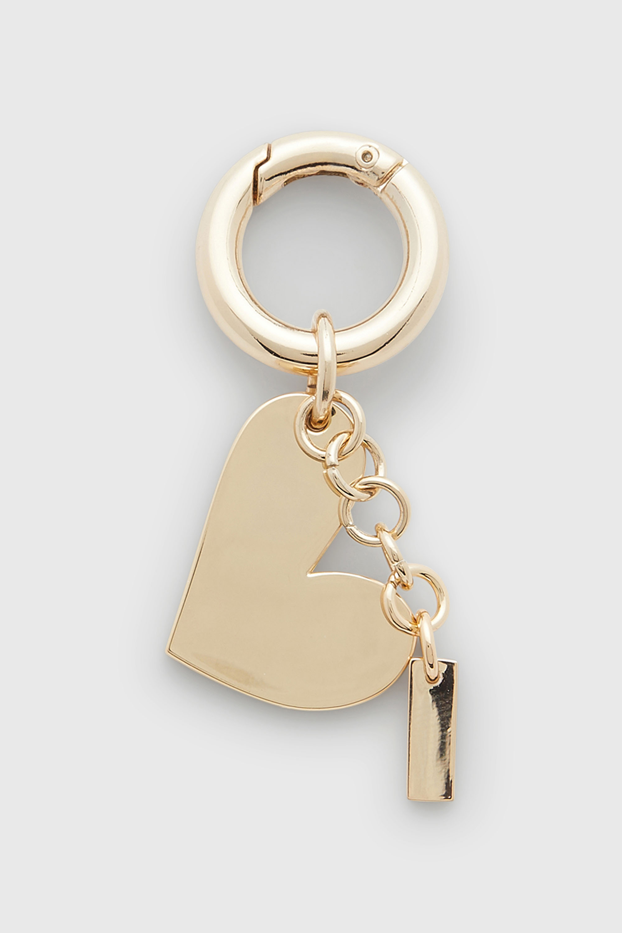 Diesel - CHARM-HEART, Woman's Metal heart charm with rhinestones in Gold - 2