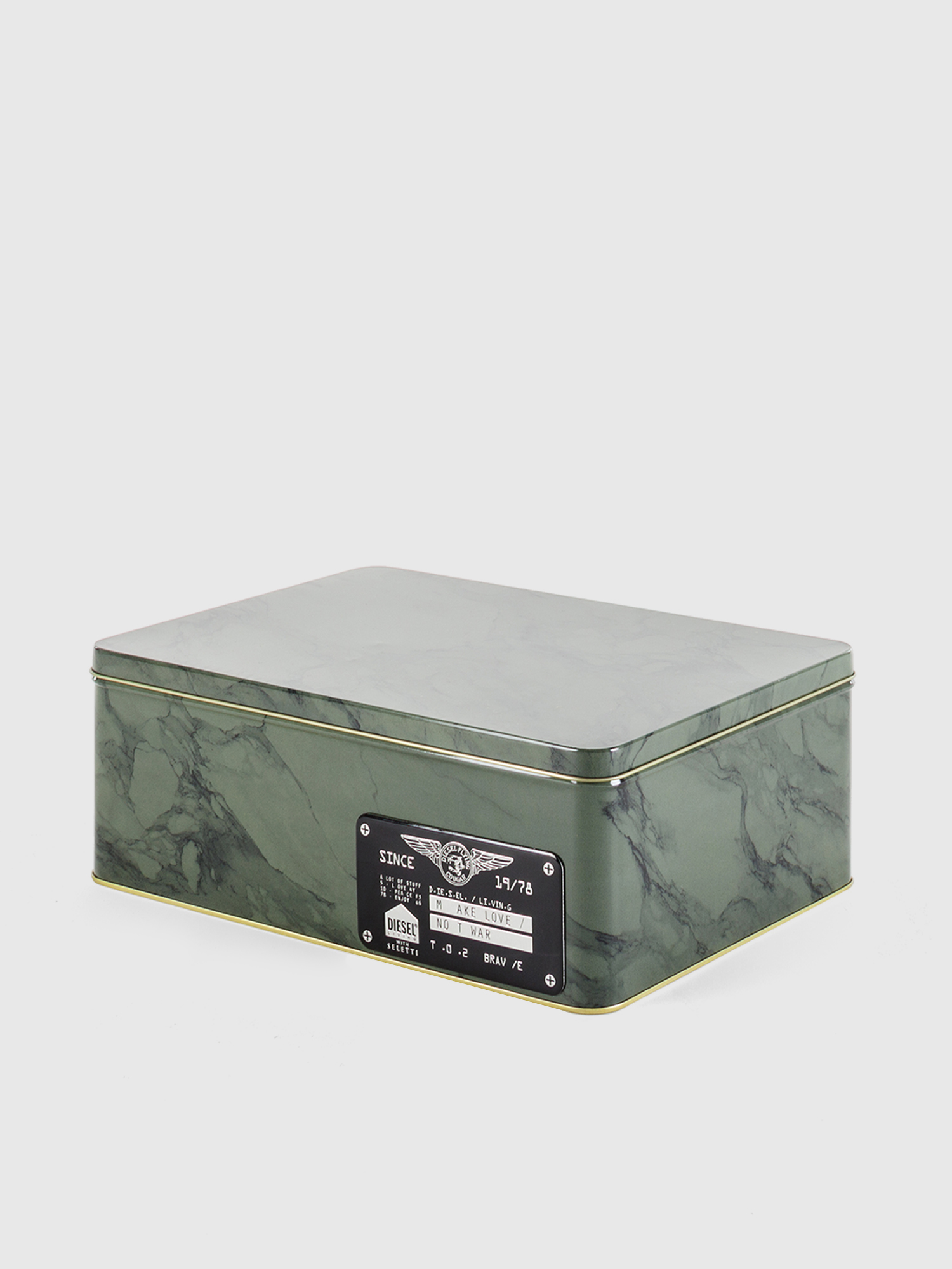 Diesel - 11101 SURVIVAL, Unisex's Military green metal box with lid in Military Green - 3