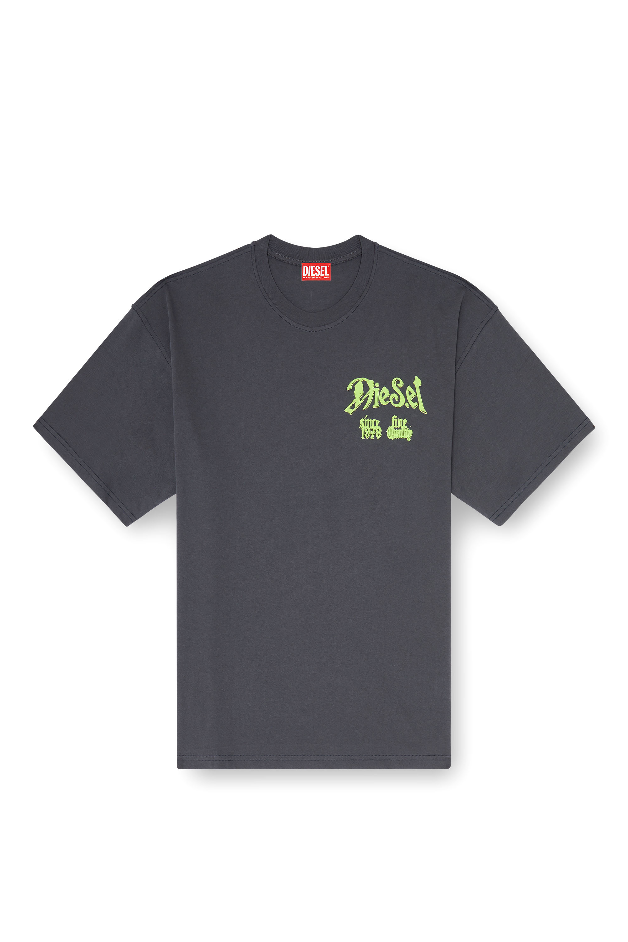 Diesel - T-BOXT-AA2, Man's Cotton T-shirt with flock graphic in null - 3
