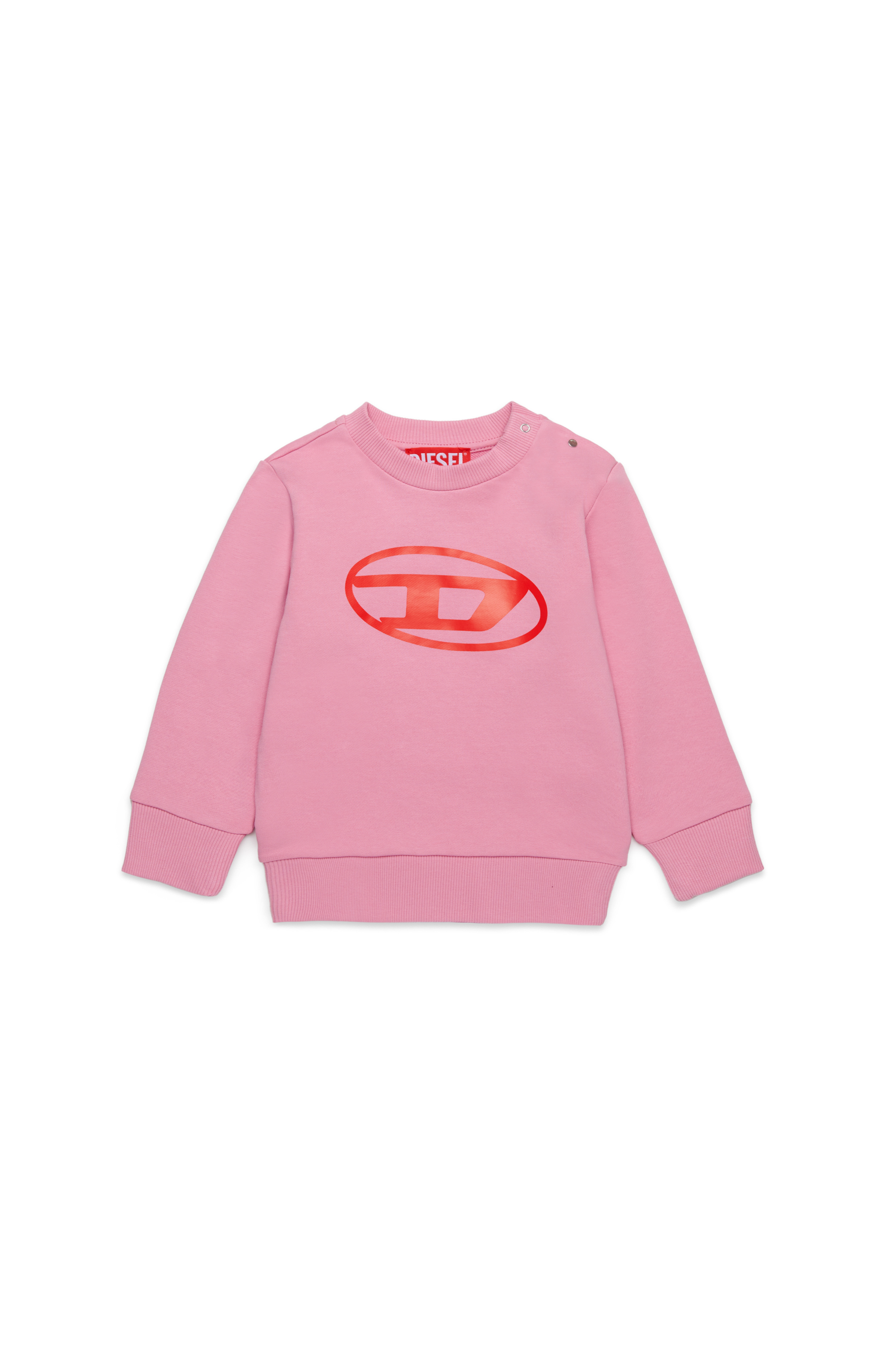 Diesel - SCERB, Unisex's Sweatshirt with Oval D print in Pink - 1