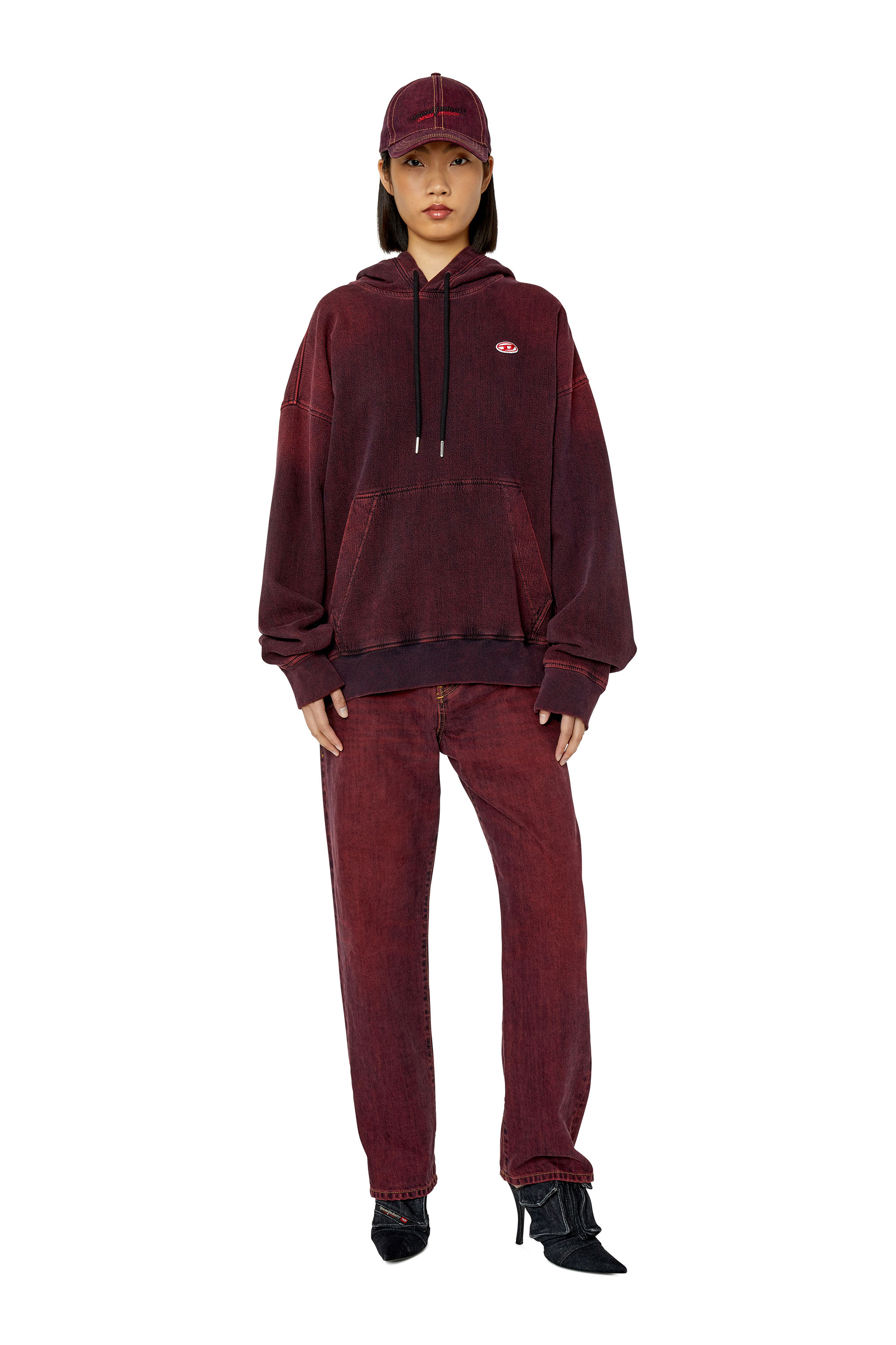 Diesel - 2020 D-Viker 09H01 Straight Jeans, Burgundy - Image 5