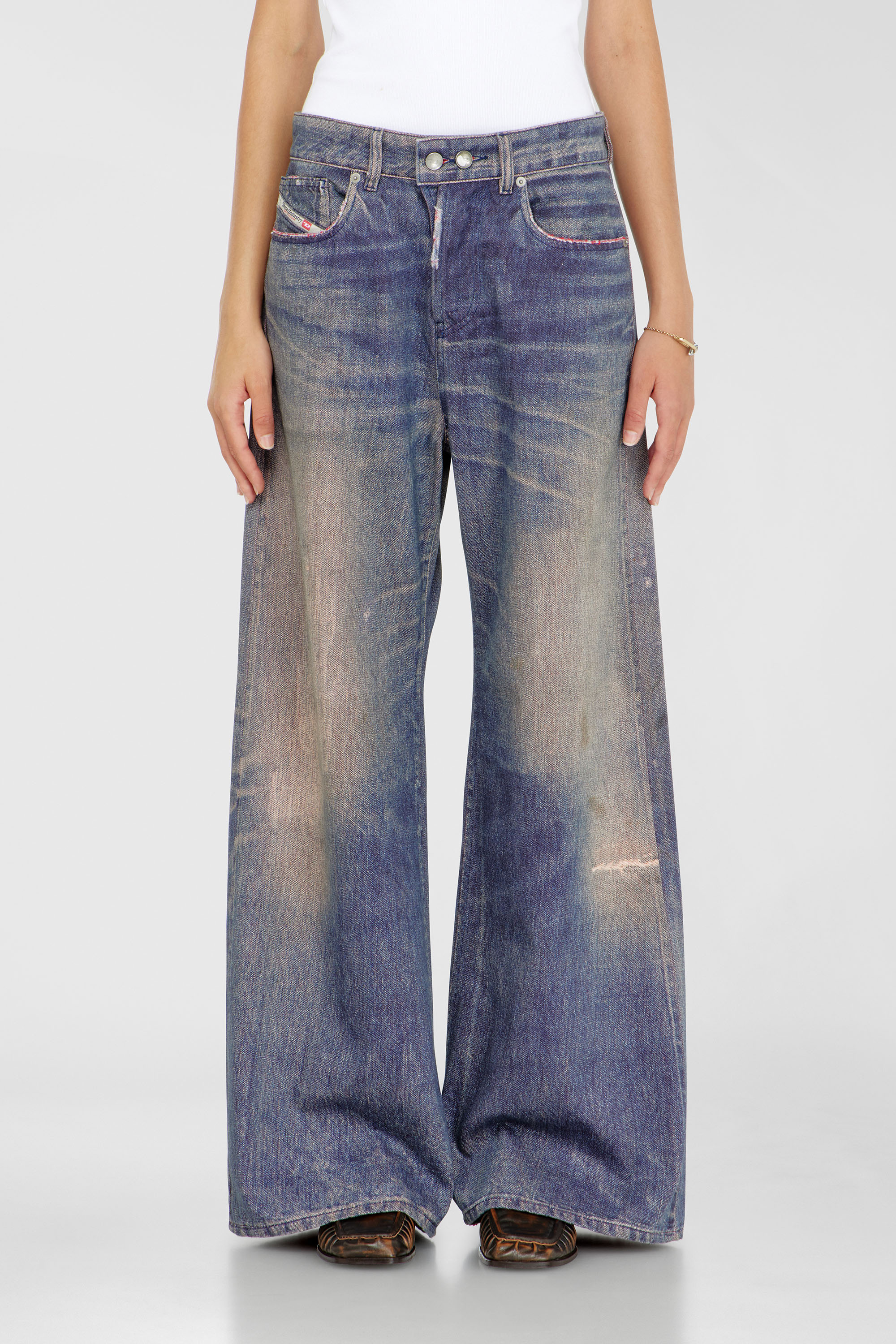Diesel - Woman's Relaxed Jeans 1996 D-Sire 09P95, Dark Blue - 2