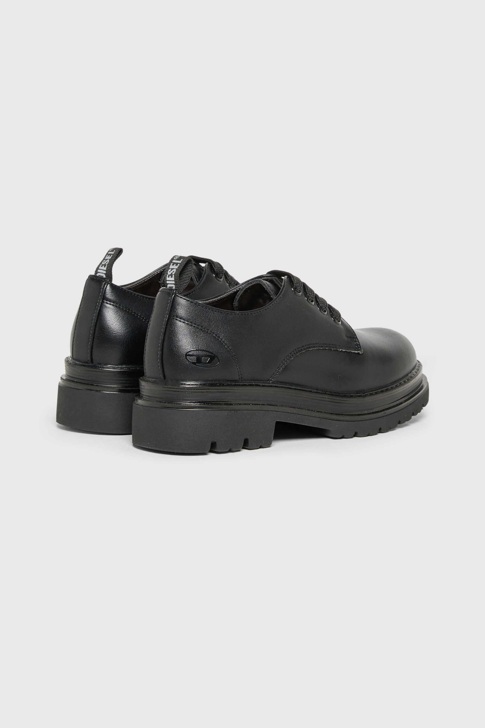 Diesel - D-DERBL-PU, Unisex's D-Derbl- Derby shoes with lug sole in Black - 3