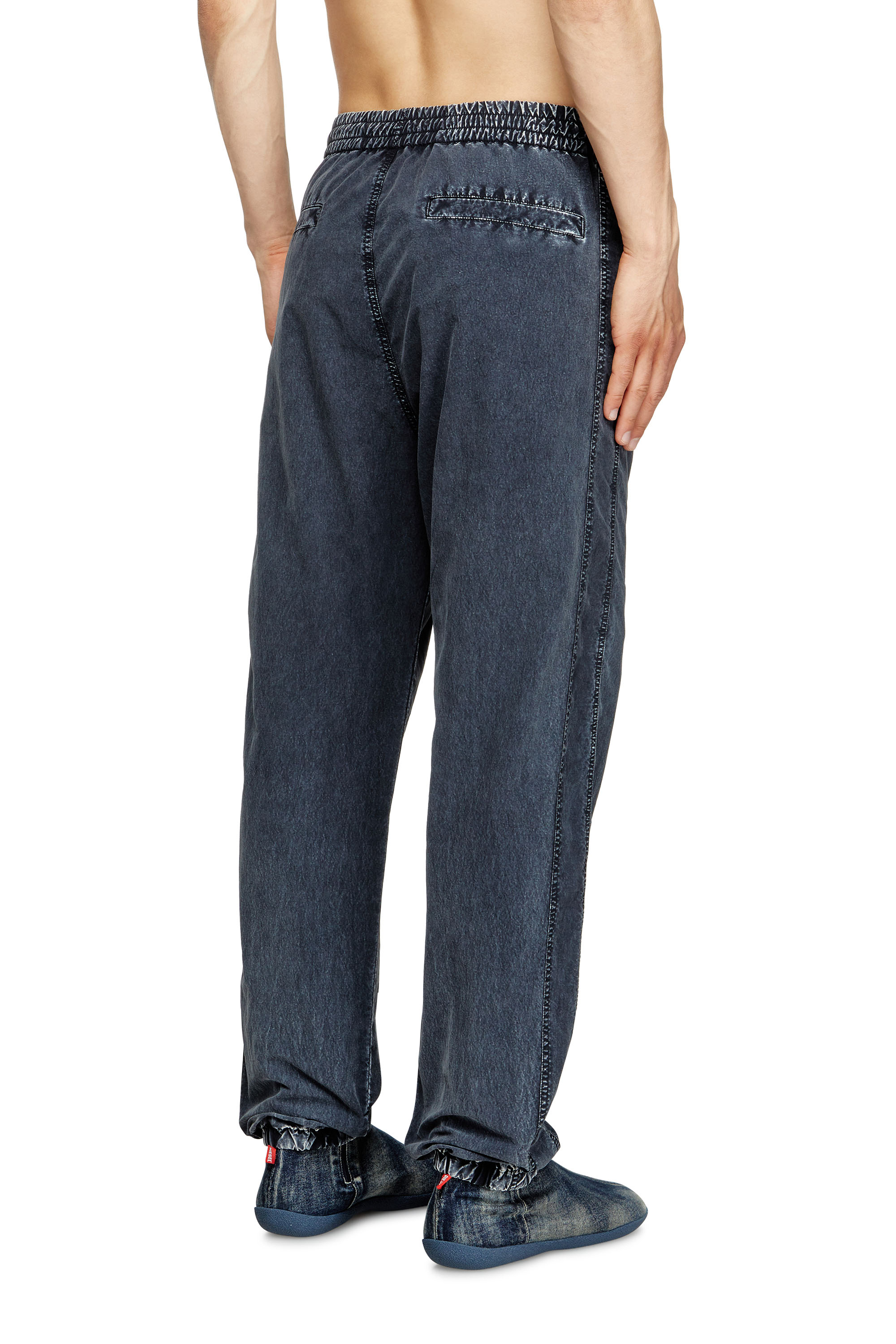 P-WILSON, Dark Blue Diesel - P-WILSON, Man's Pants in recycled nylon taslan in Dark Blue - 4