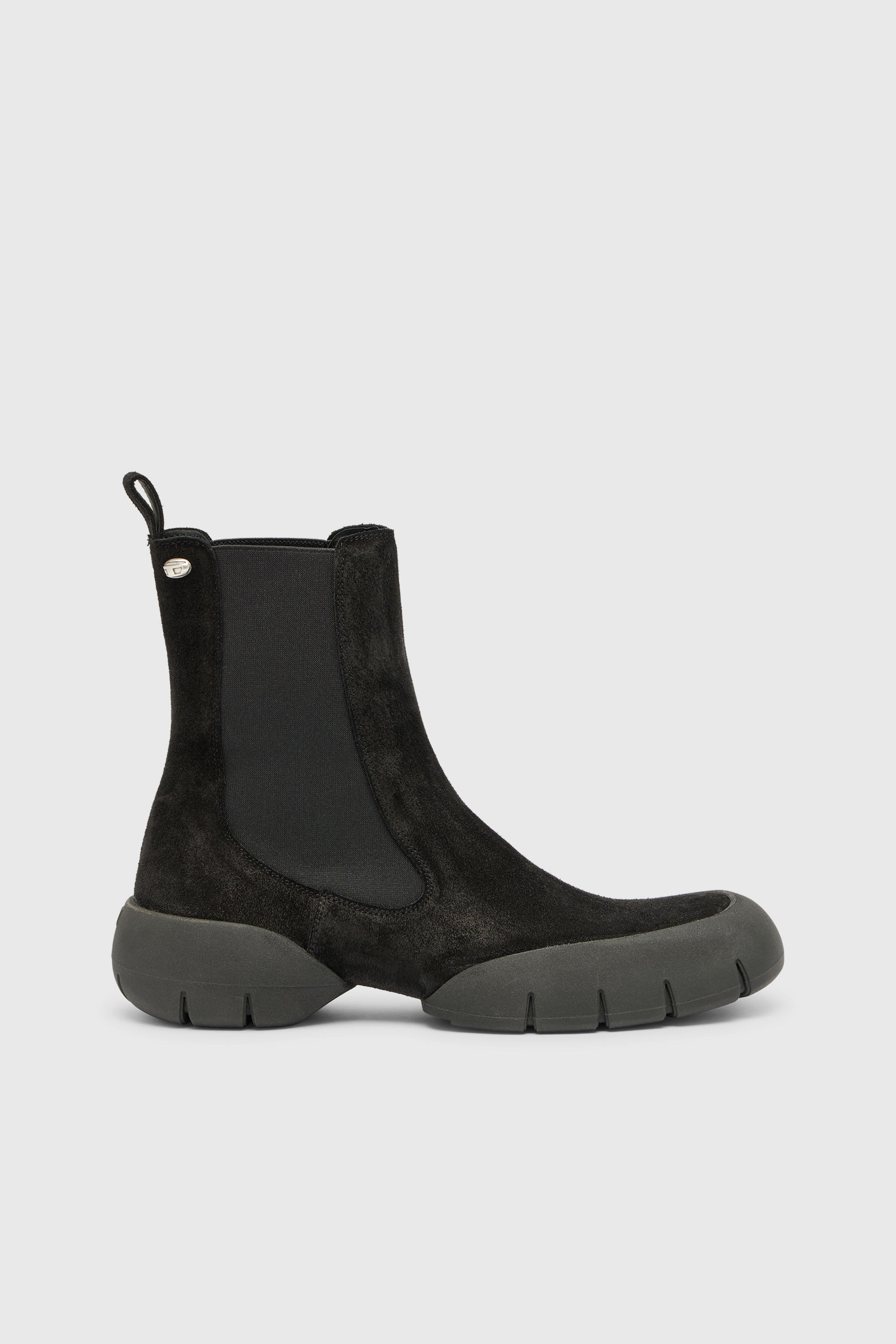 Diesel - D-MATHIEU CH, Man's D-Mathieu - Suede boots with rubber outsole in Black - 1