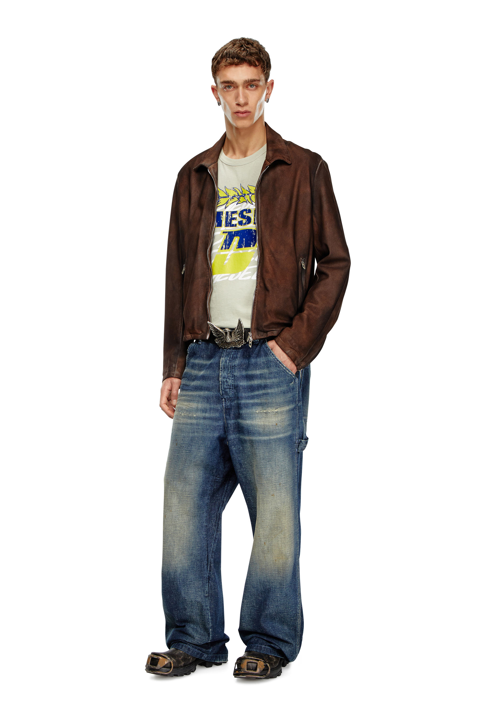 Diesel - Man's Relaxed Jeans D-Livery 09J91, Dark Blue - 1