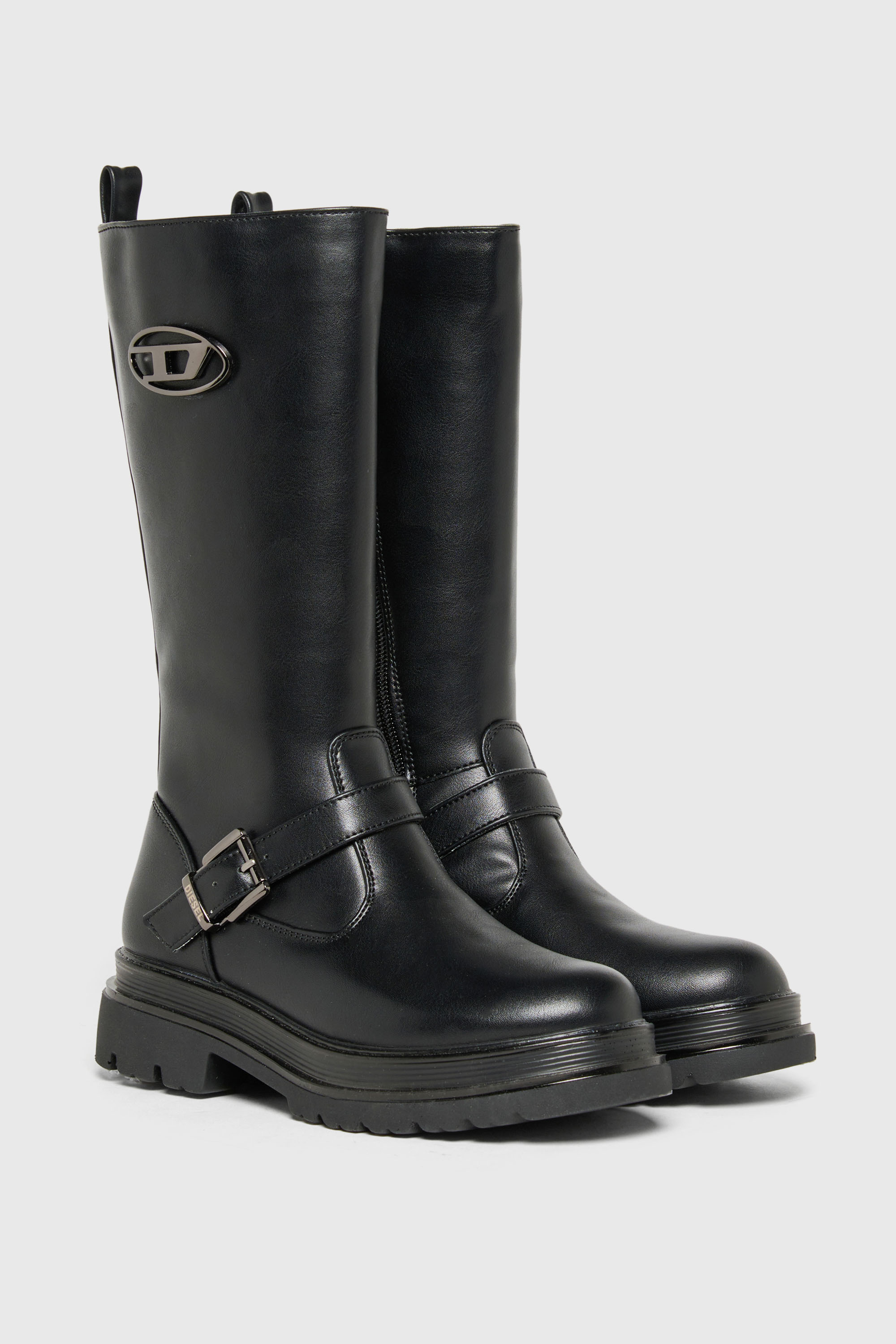 Diesel - D-KRILTY, Unisex's D-Krilty - High boots with buckle detail in Black - 2
