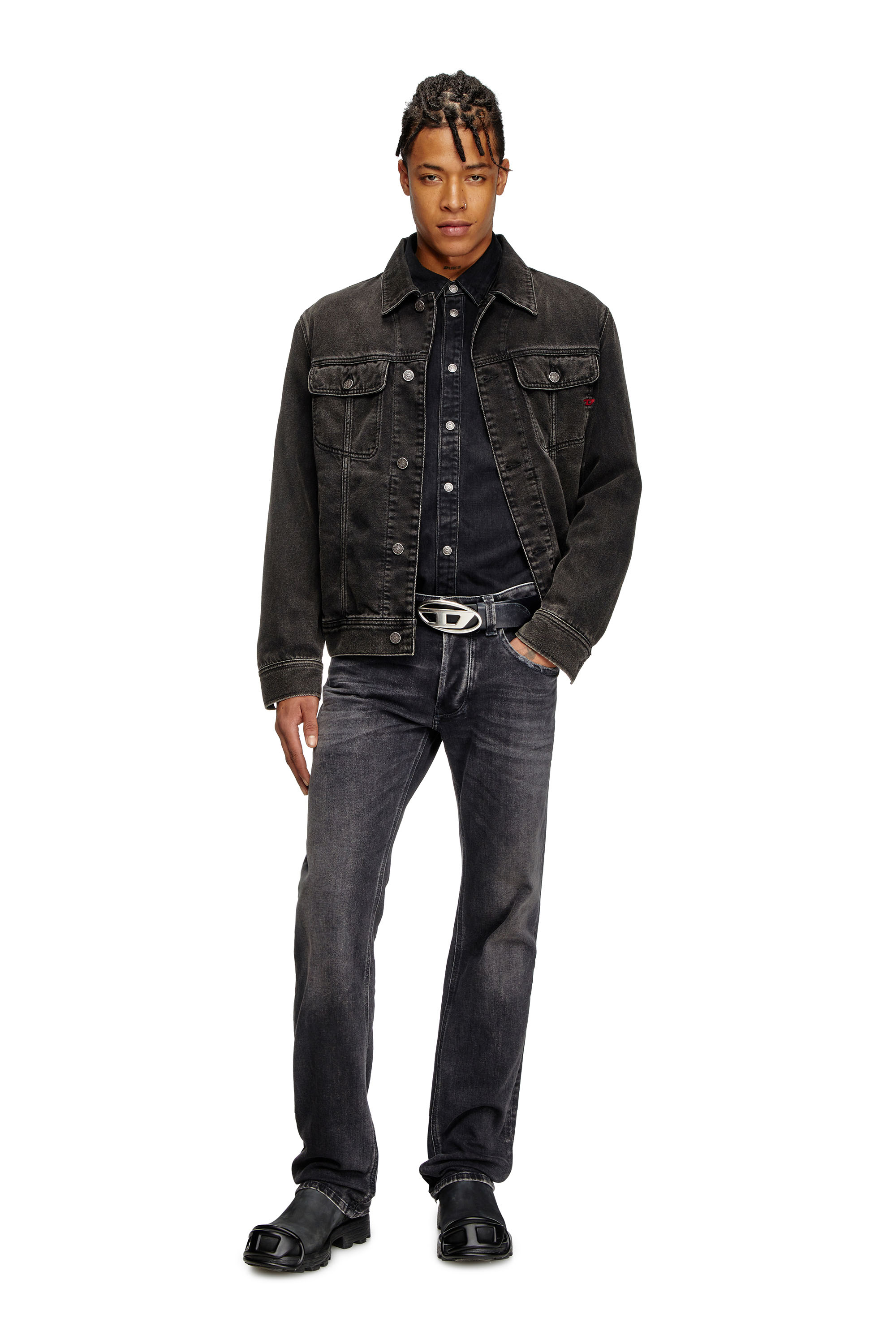 Diesel - Man's Regular Jeans 1985 Larkee 09K51, Black/Dark grey - 2