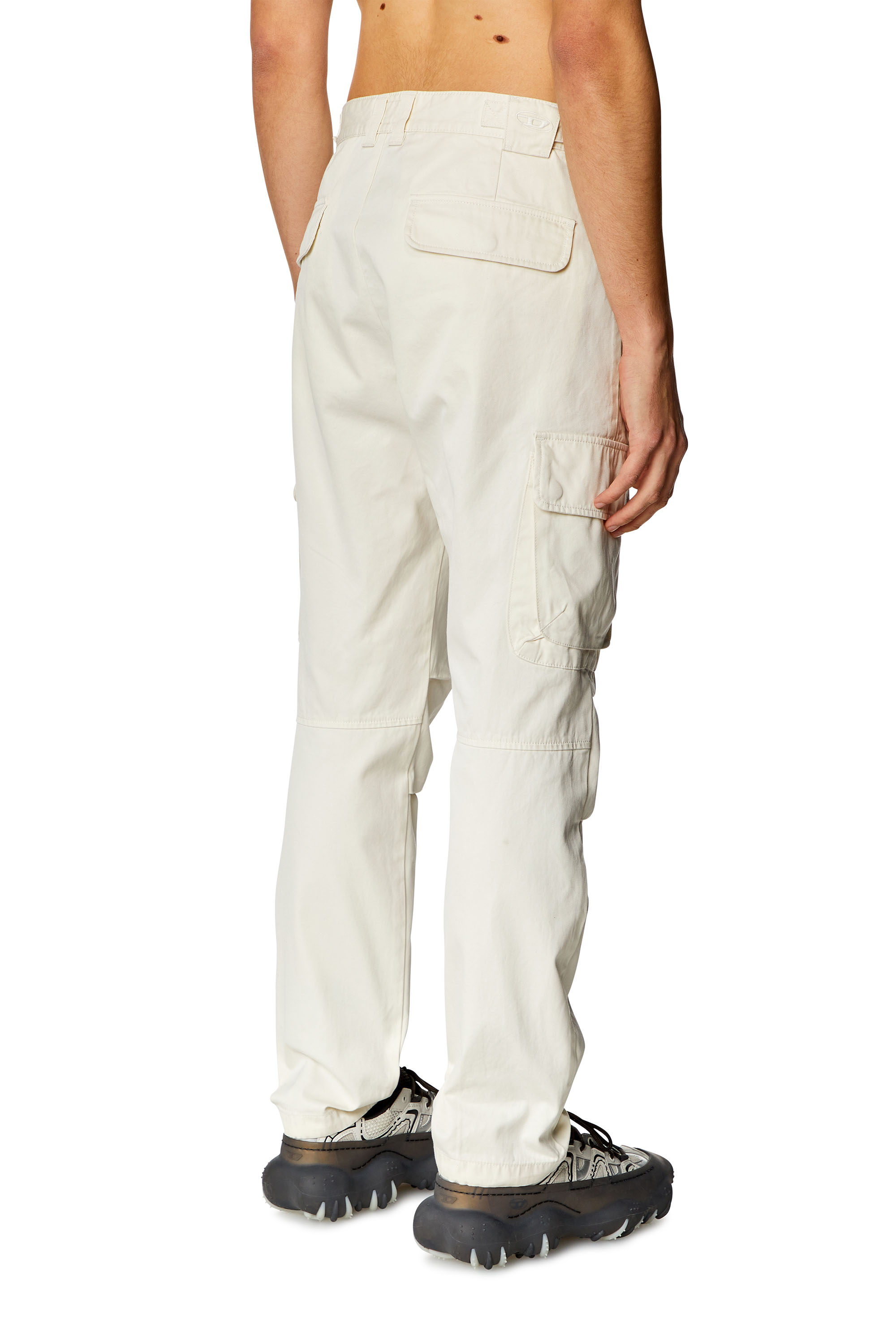Diesel - P-ARGYM, Man Twill cargo pants in organic cotton in White - Image 4