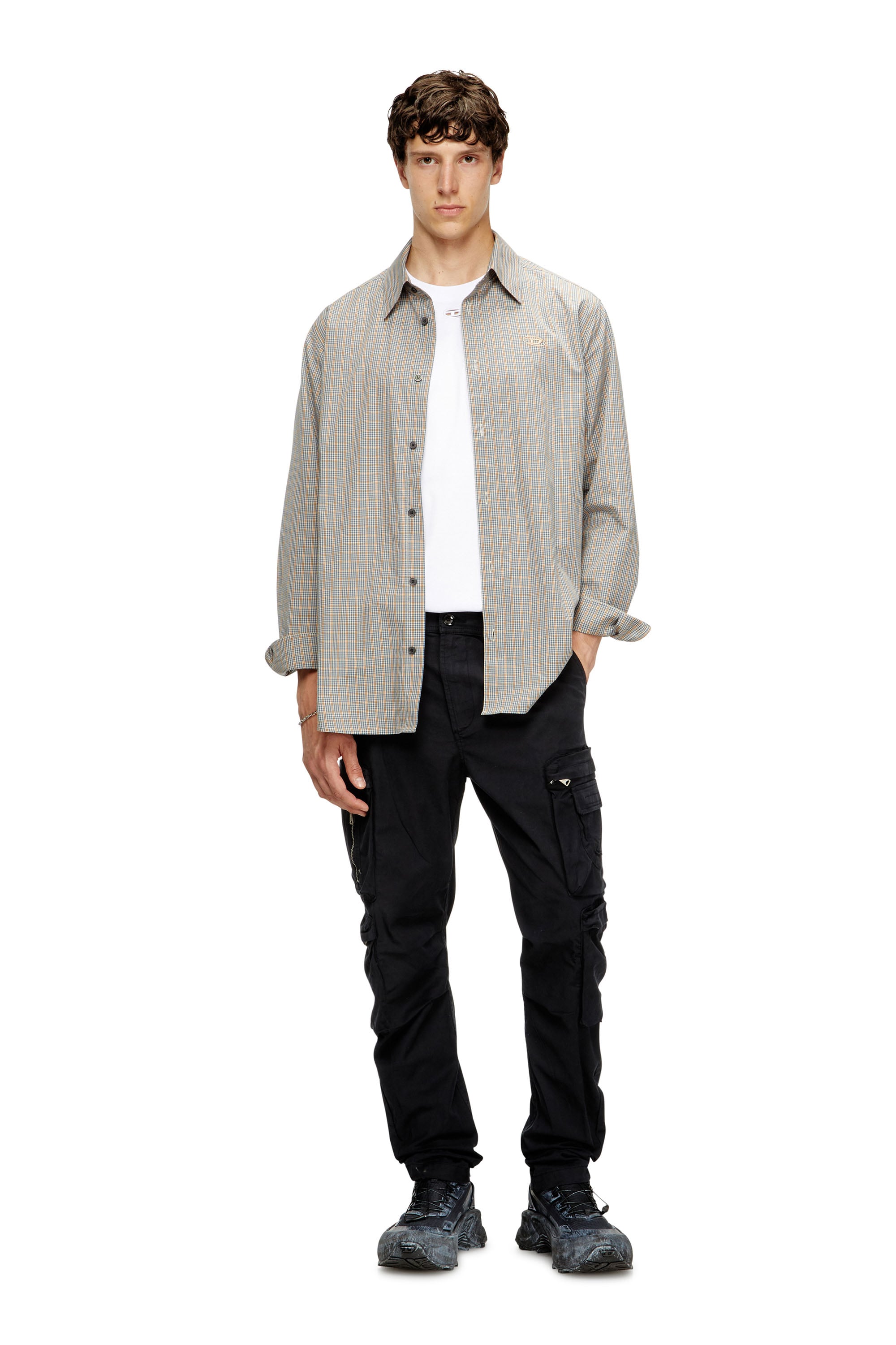 Diesel - P-ARLEM, Man's Cargo pants with zip pocket in Black - 2