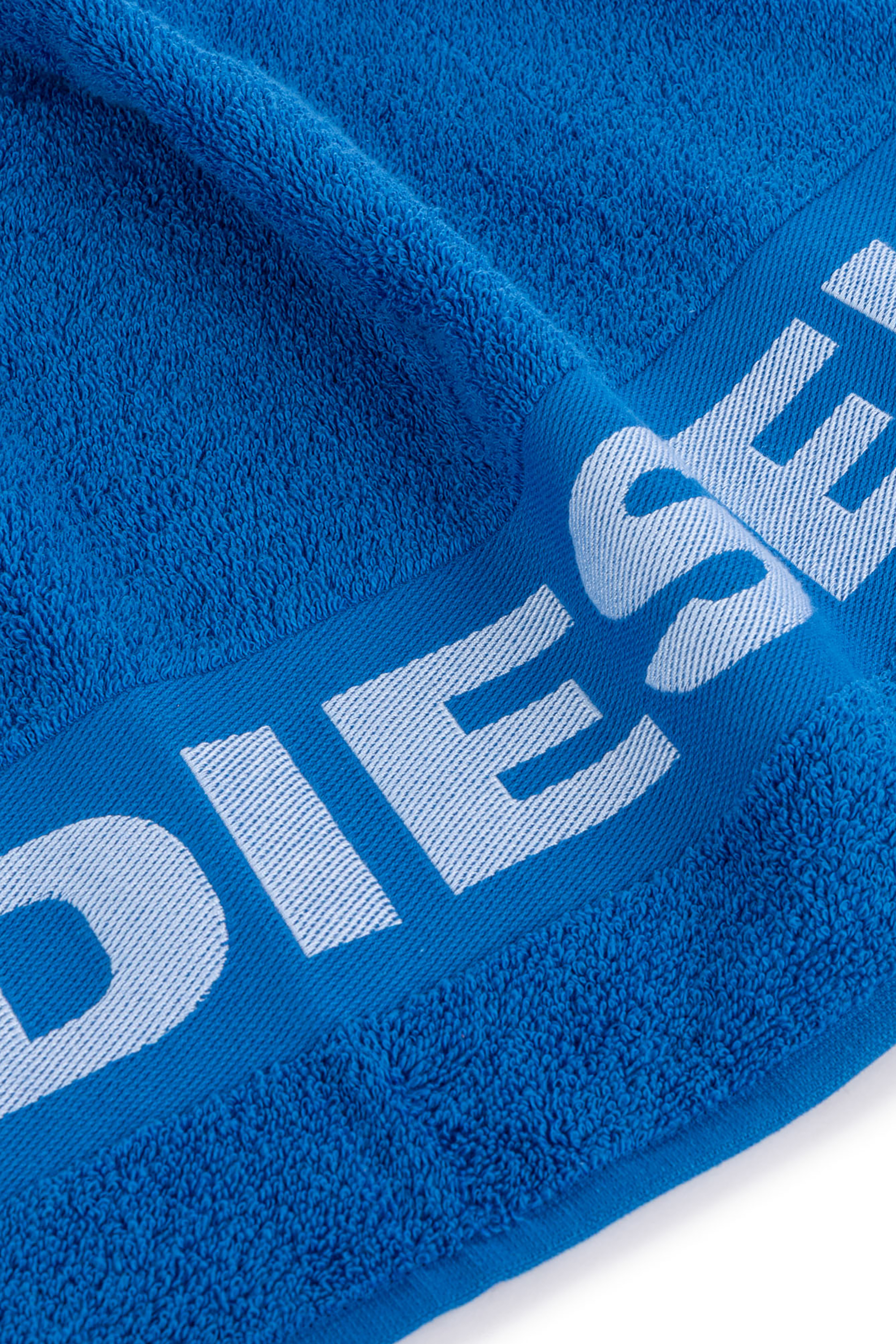 Diesel - 1015212 LOGO-COTTON TOWEL 100X180 BLUE, Unisex's Logo-Cotton Terry Towel in Blue - 2