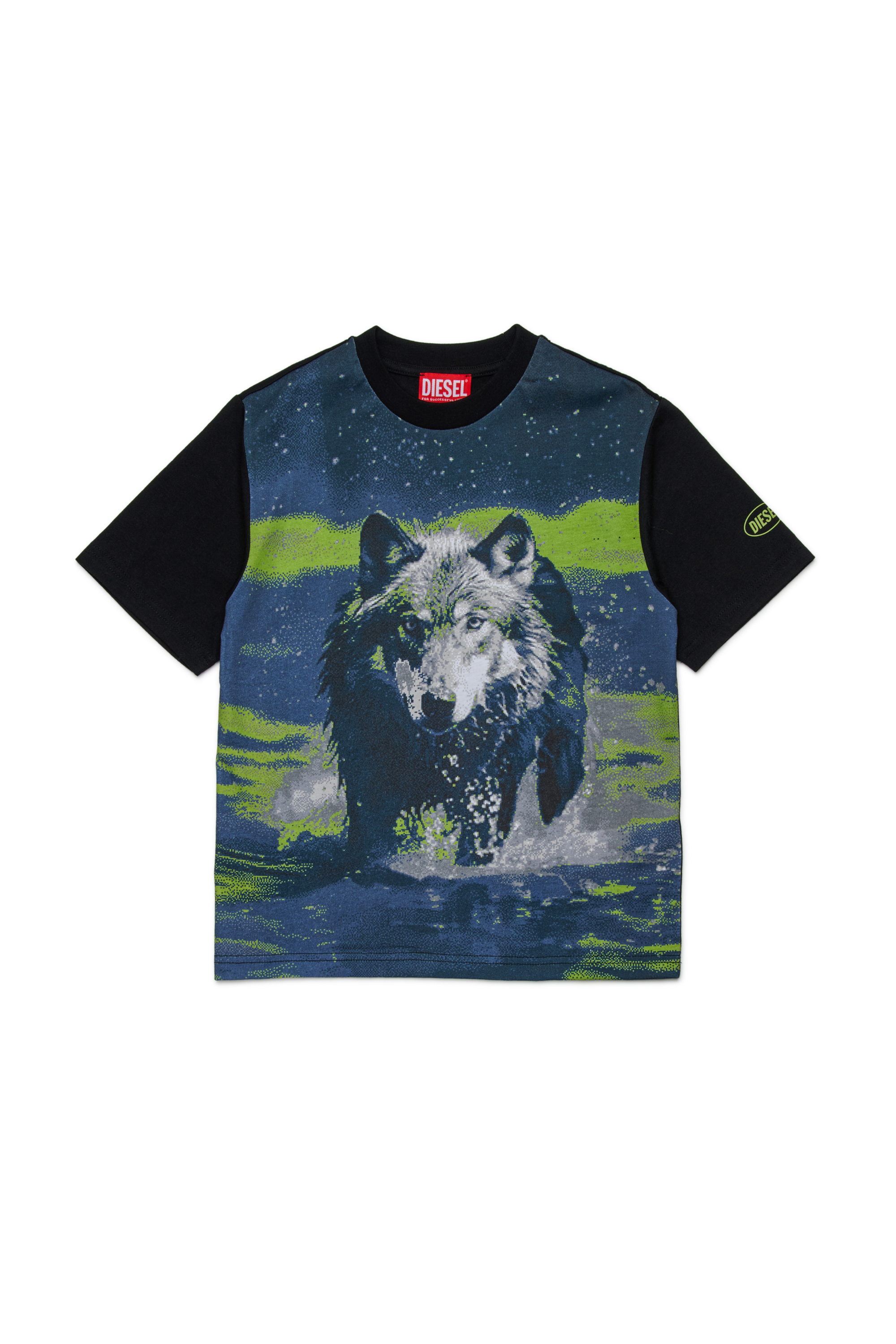 Diesel - TAZIO OVER, Man's Cotton t-shirt with print in Black - 1