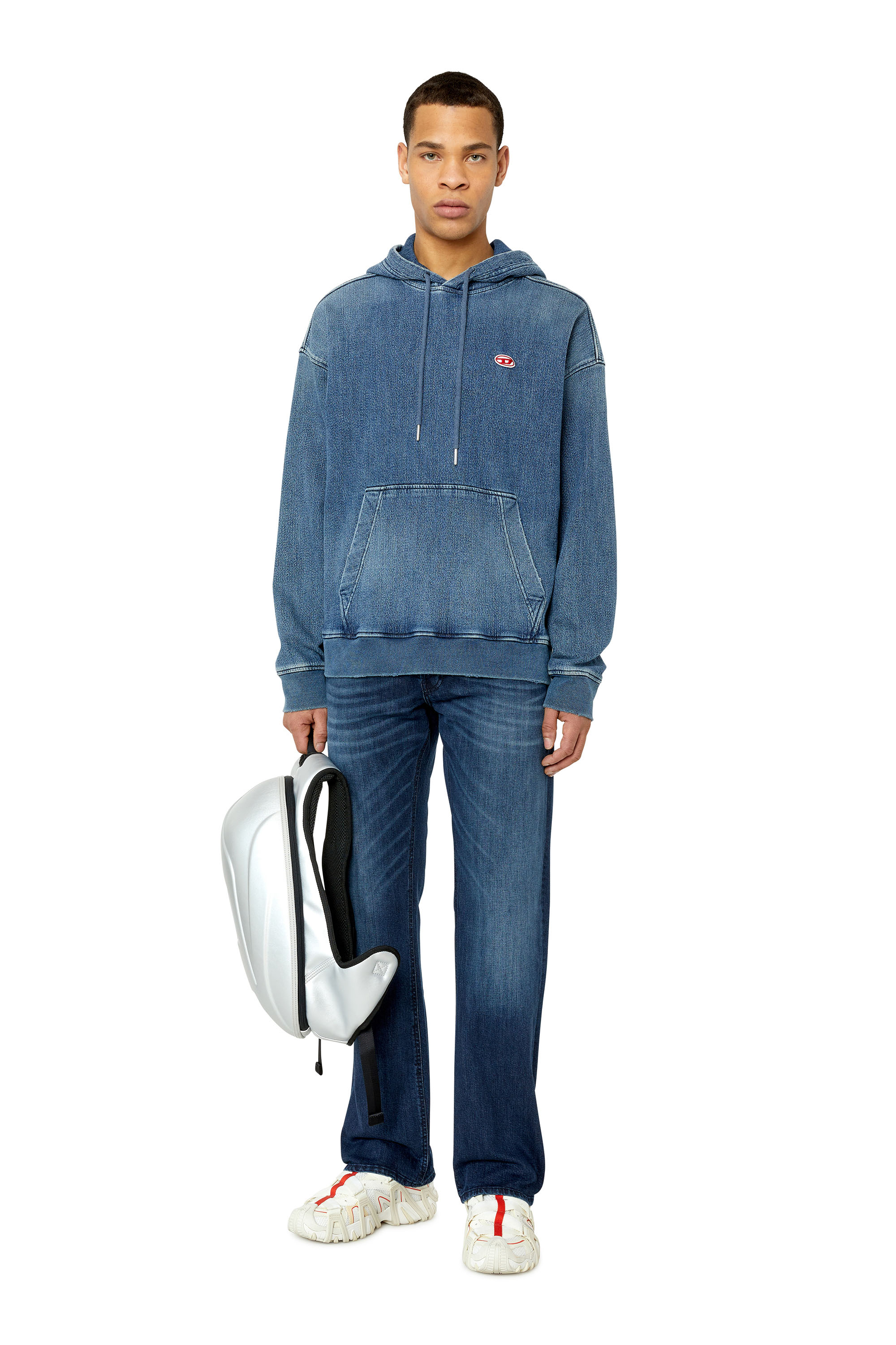 Diesel - Larkee E195W Straight Jeans, Dark Blue - Image 4