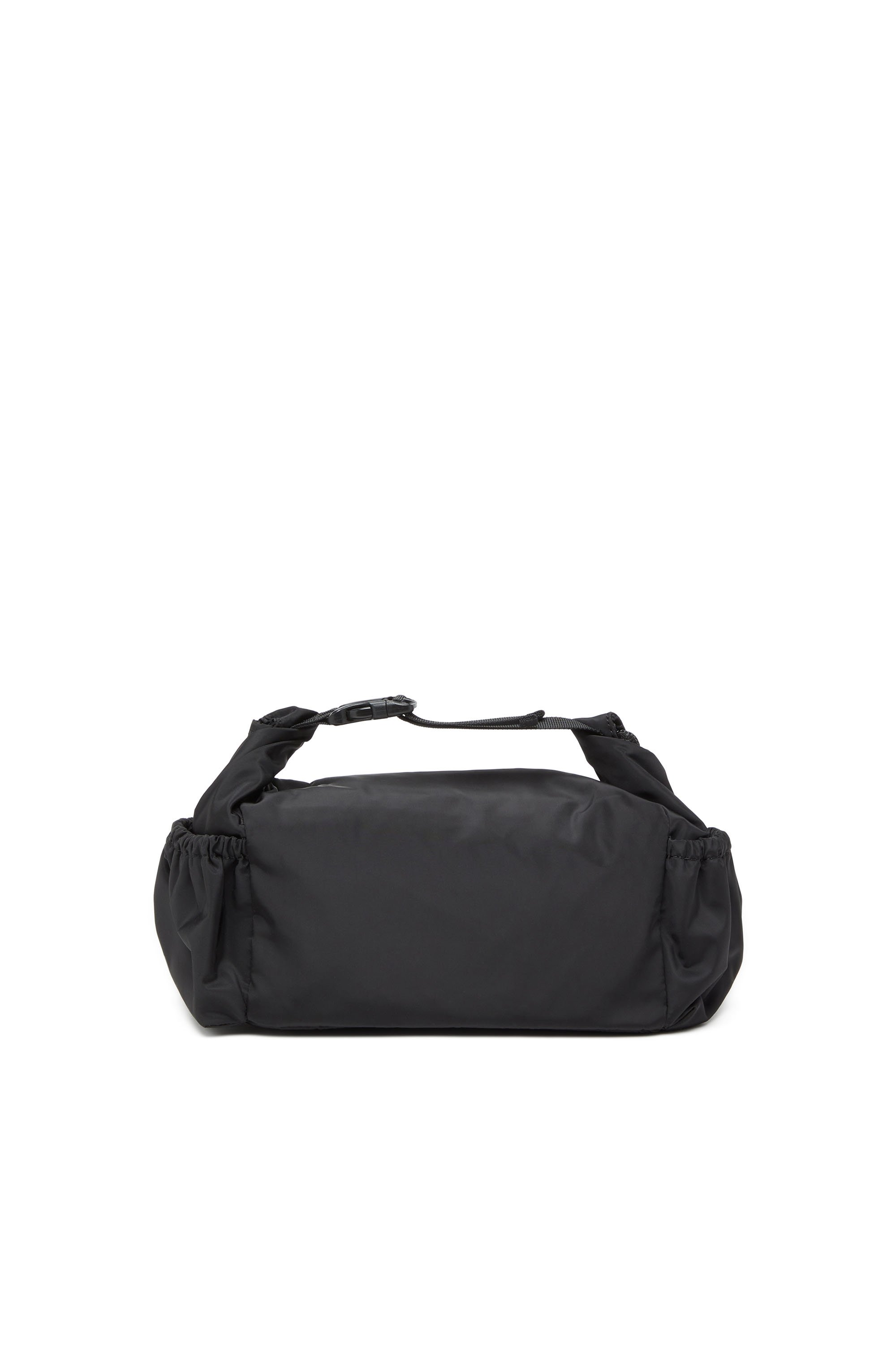 Diesel - DRAPE WASH BAG X, Man's Nylon wash bag with Oval D print in Black - 2