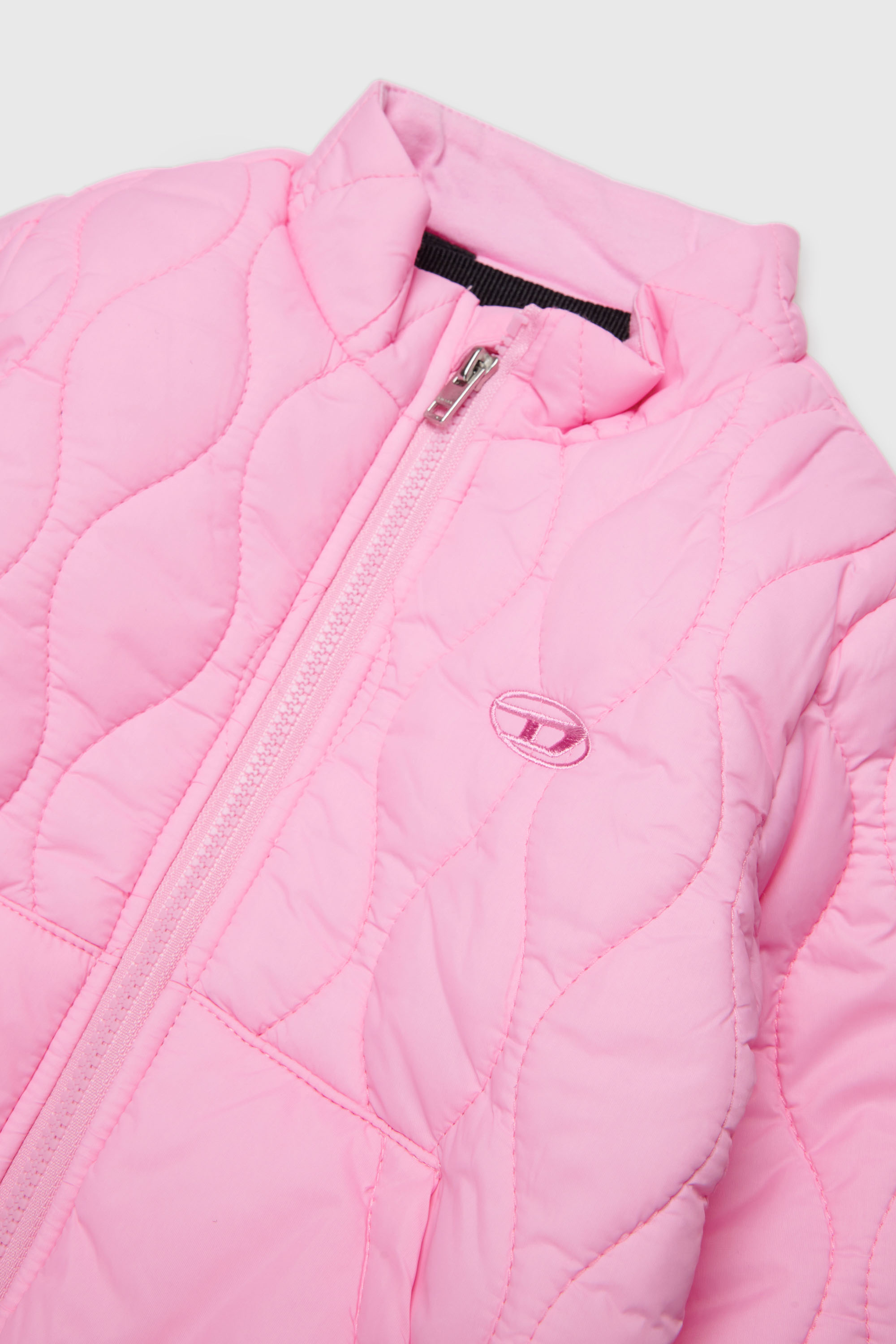 Diesel - JONIONB, Man's Quilted jacket with Oval D embroidery in Pink - 3
