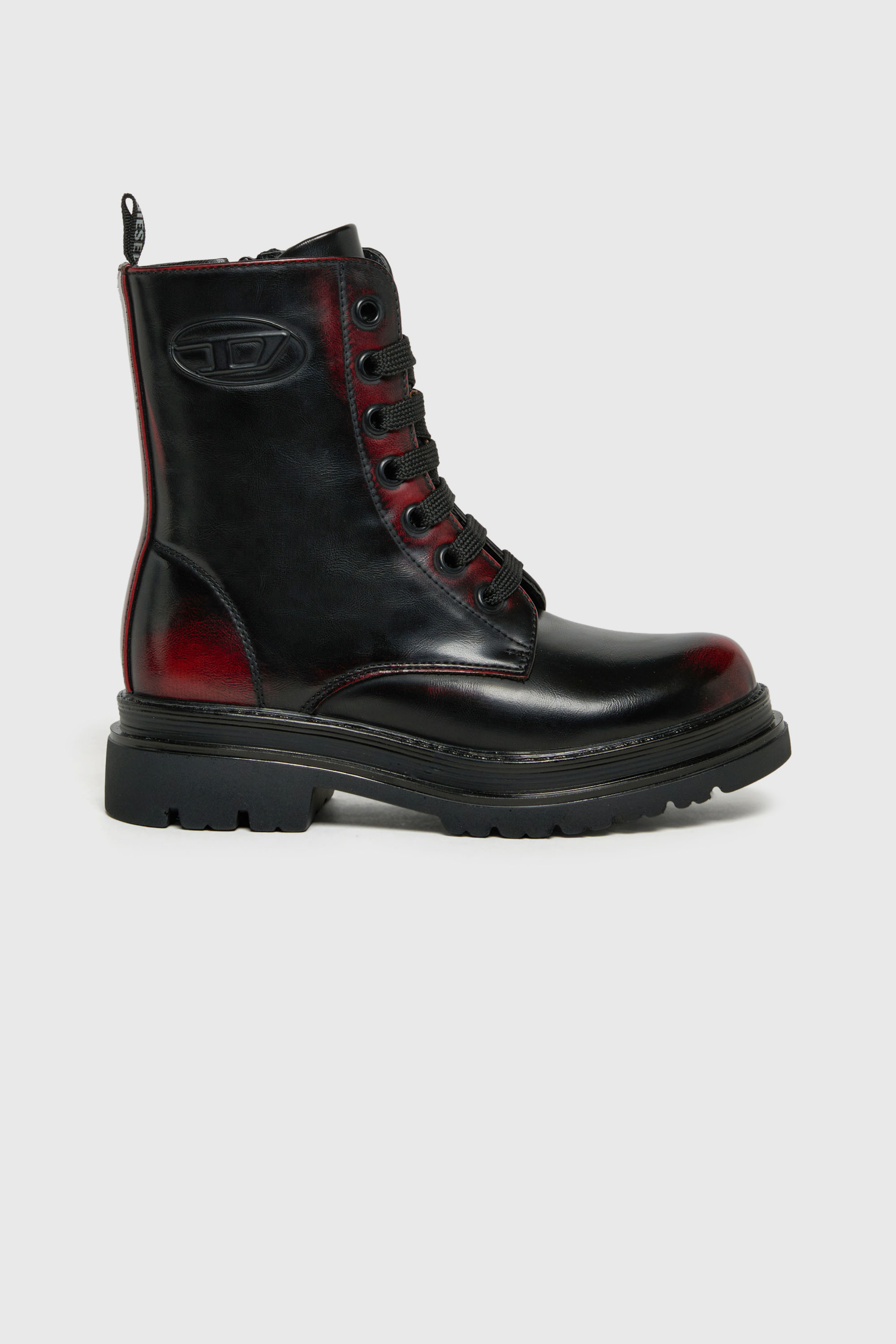 Diesel - D-ANFISTR-ABR, Unisex's D-Anfistr - Combat boots with two-tone effect in Black - 1