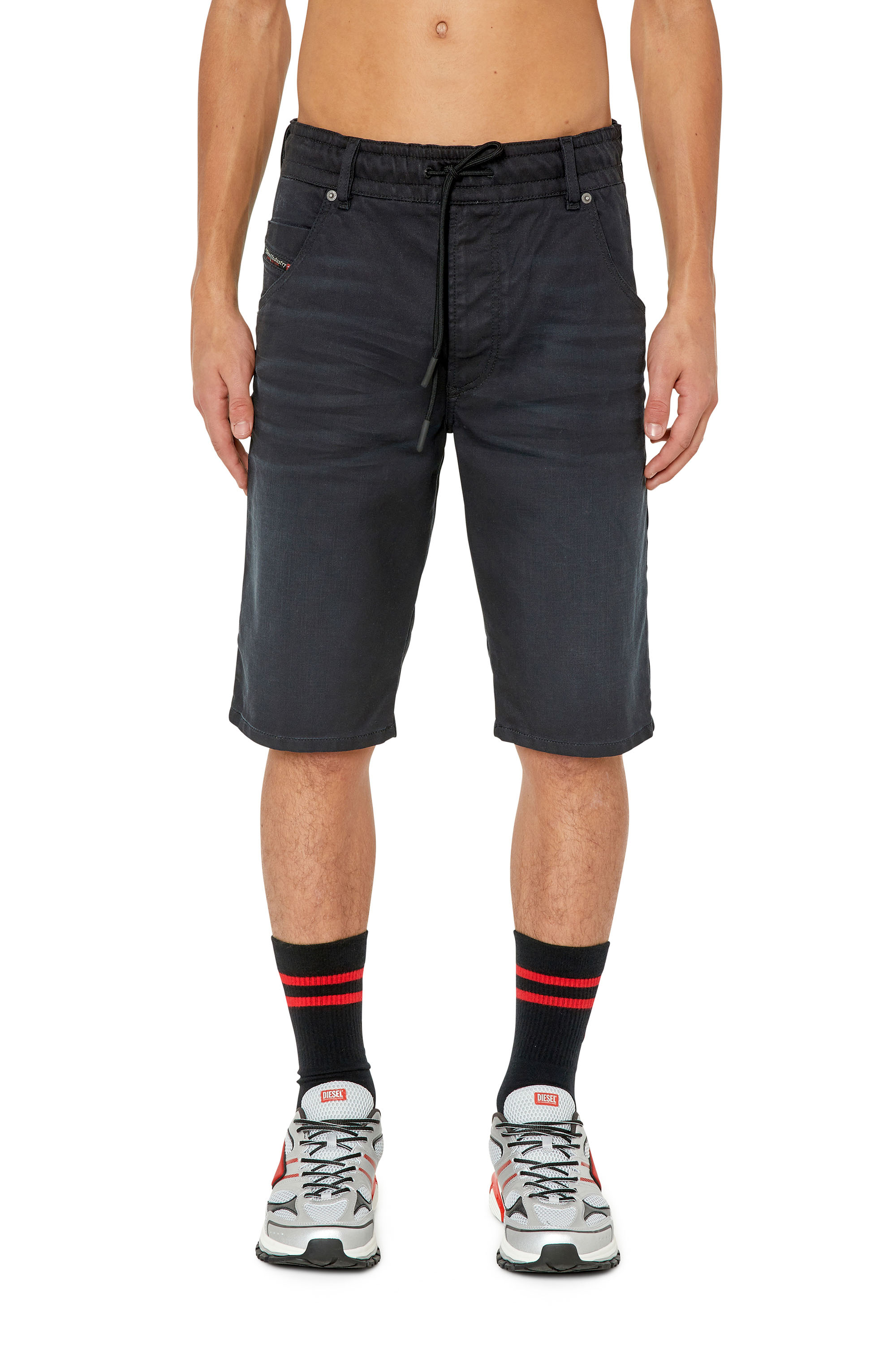 Diesel - D-KROOSHORT-Z JOGGJEANS, Black/Dark grey - Image 1
