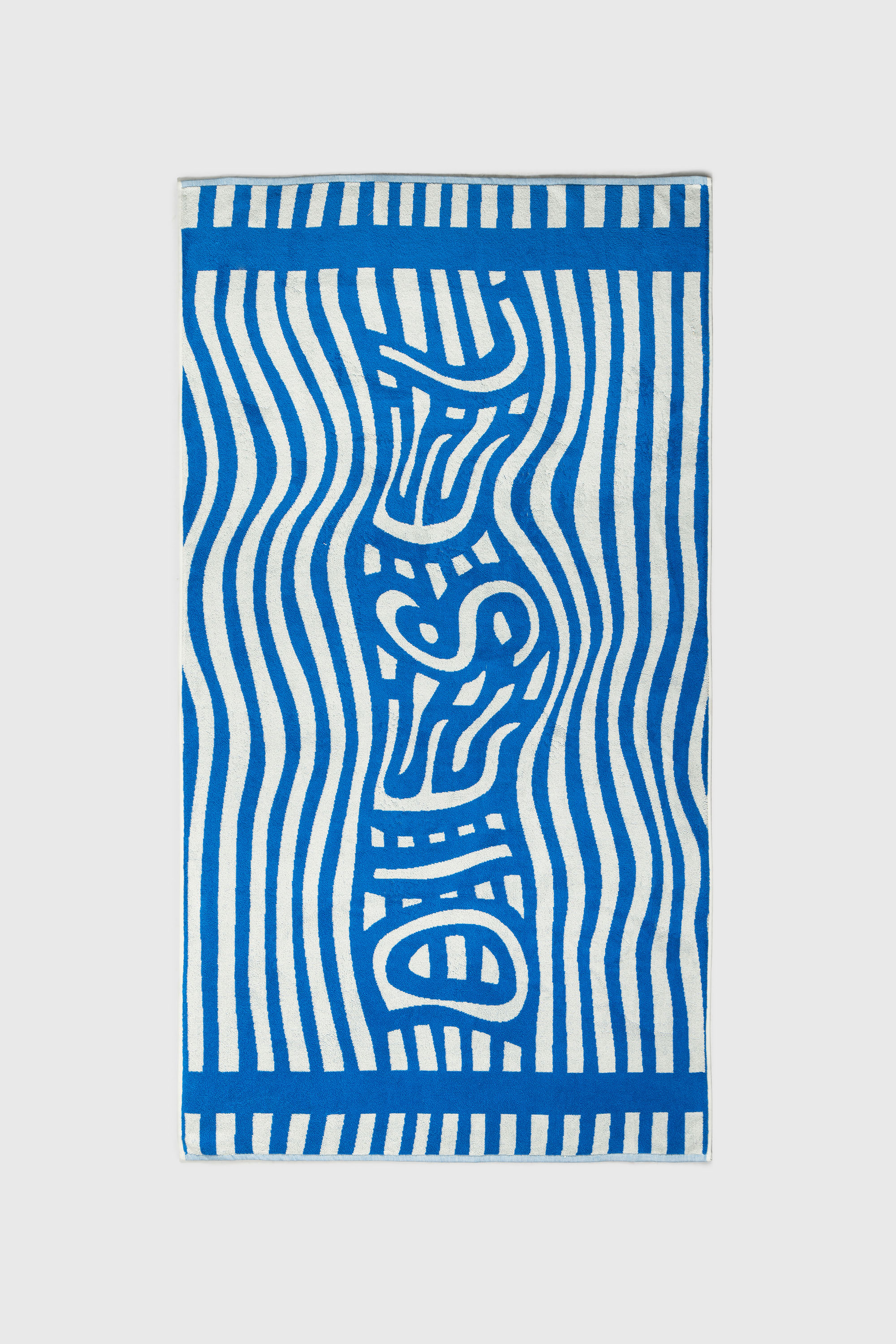 1018164 STRIPES GREY/BLUE TOWEL