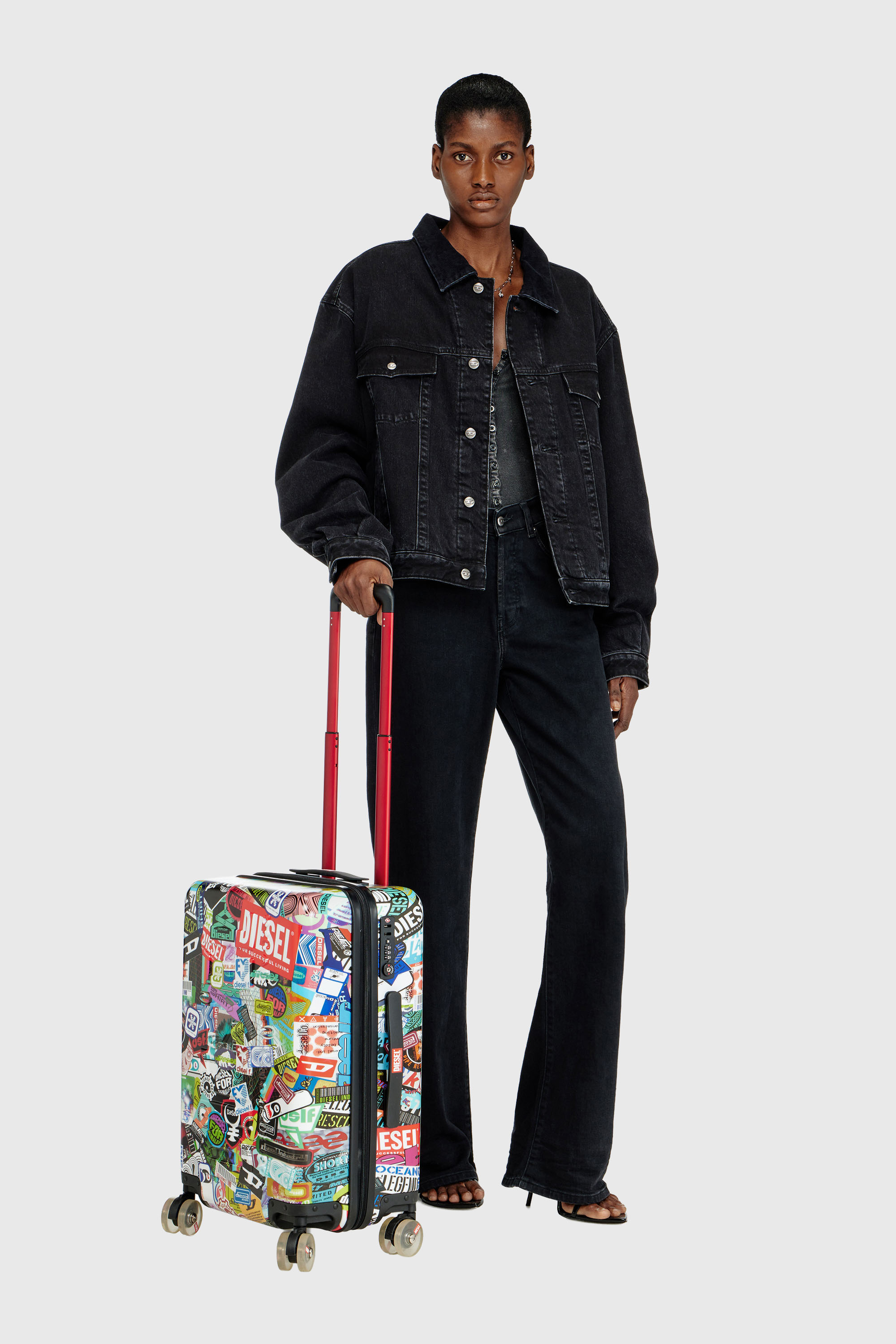 Diesel - DIESEL PC PRINTED TROLLEY-STICKERS- DSL0, Unisex's Sticker style suitcase size S in Multicolor - 2