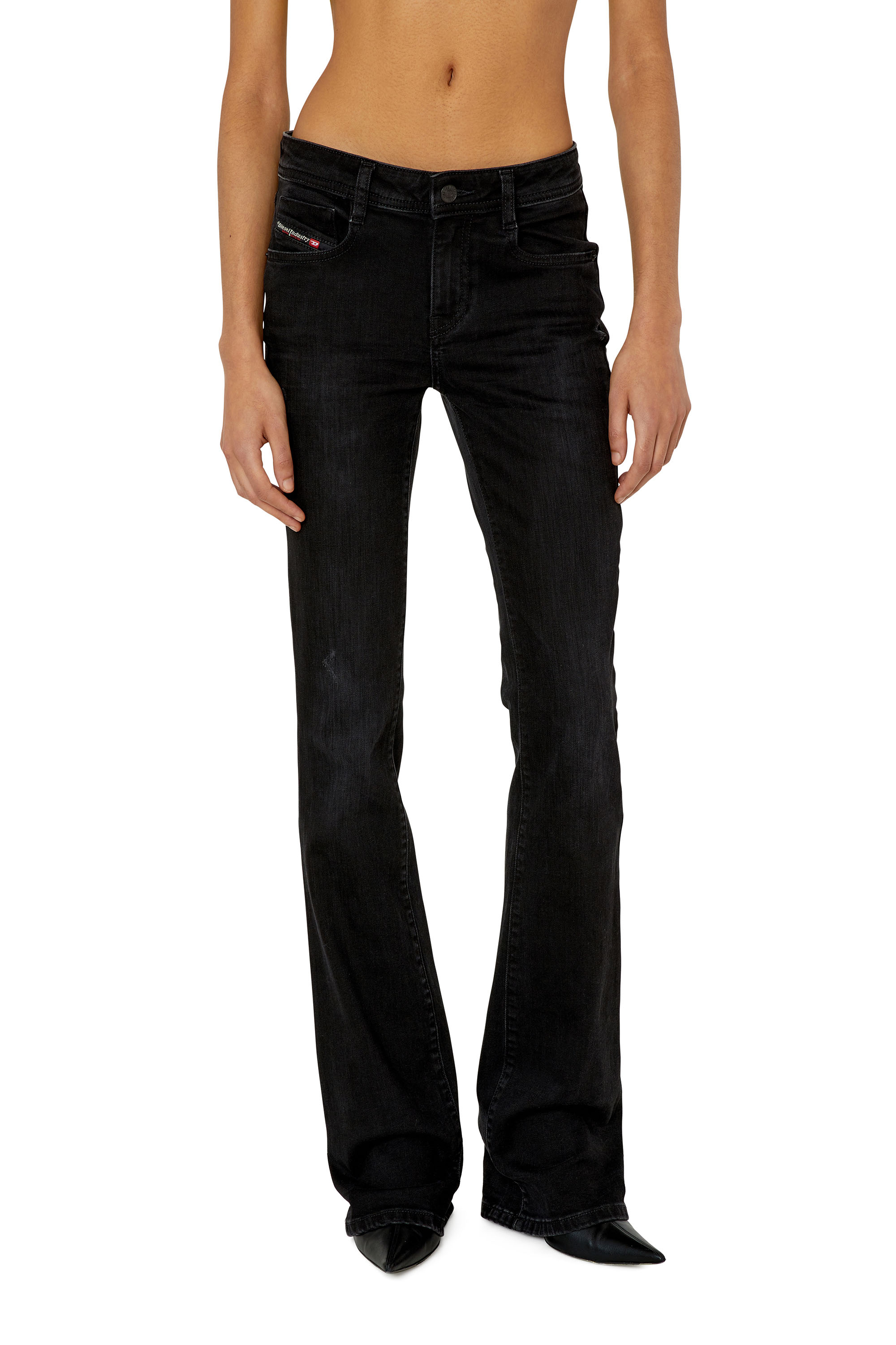 Diesel - 1969 D-Ebbey 0TFAS Bootcut and Flare Jeans, Black/Dark grey - Image 1