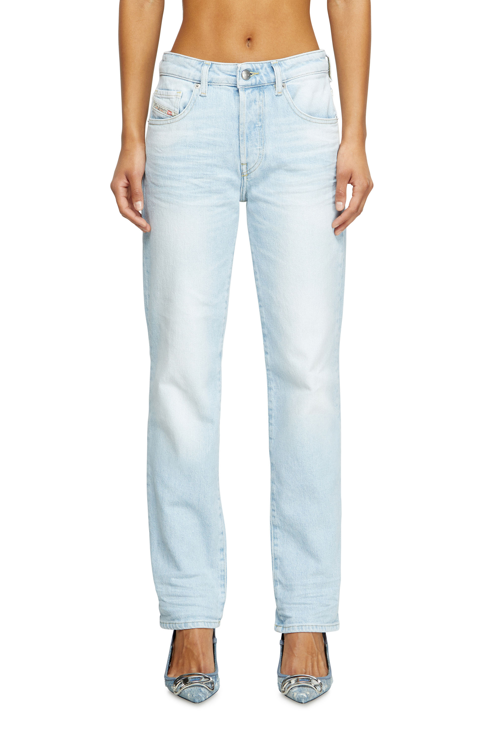 Diesel - Woman's Regular Jeans 1989 D-Mine 09M11, Light Blue - 3