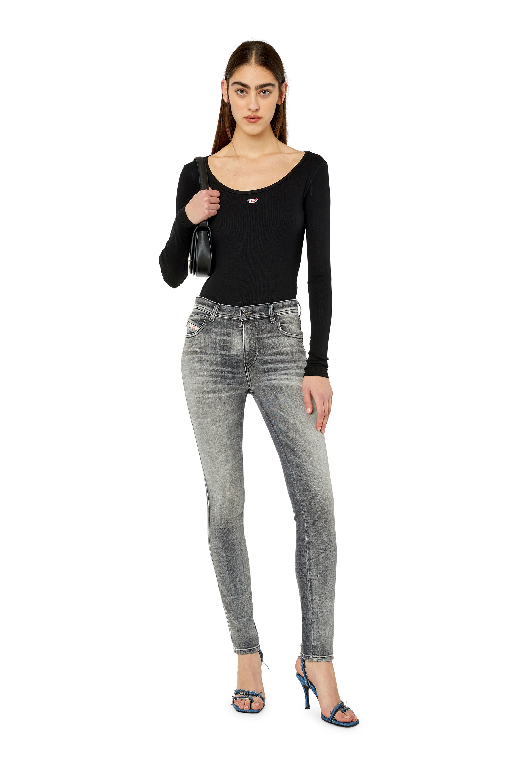 Diesel - Skinny Jeans 2015 Babhila 09E71, Grey - Image 3