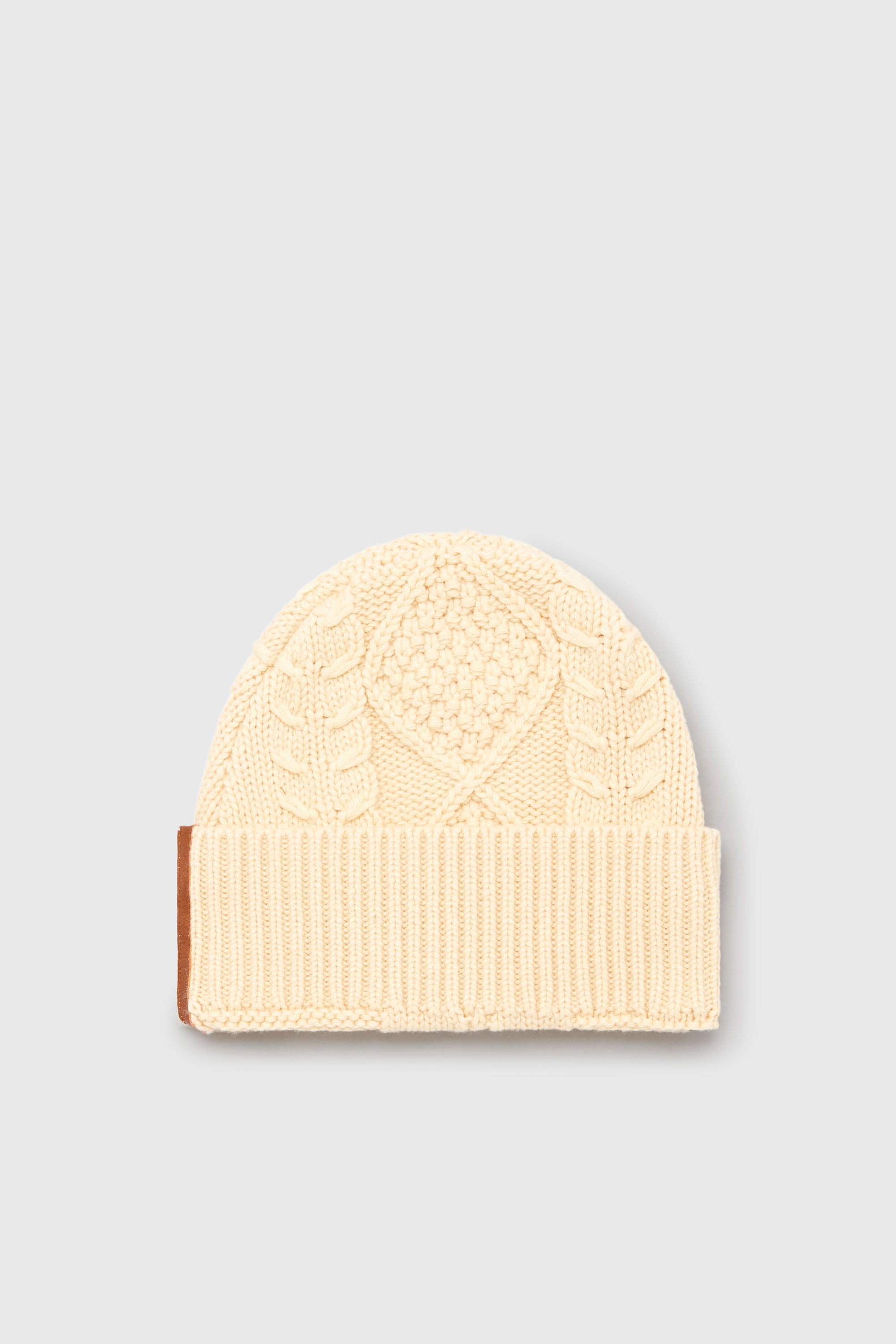 Diesel - K-INTELLO, Unisex's Cable-knit beanie in wool and cotton in White - 2