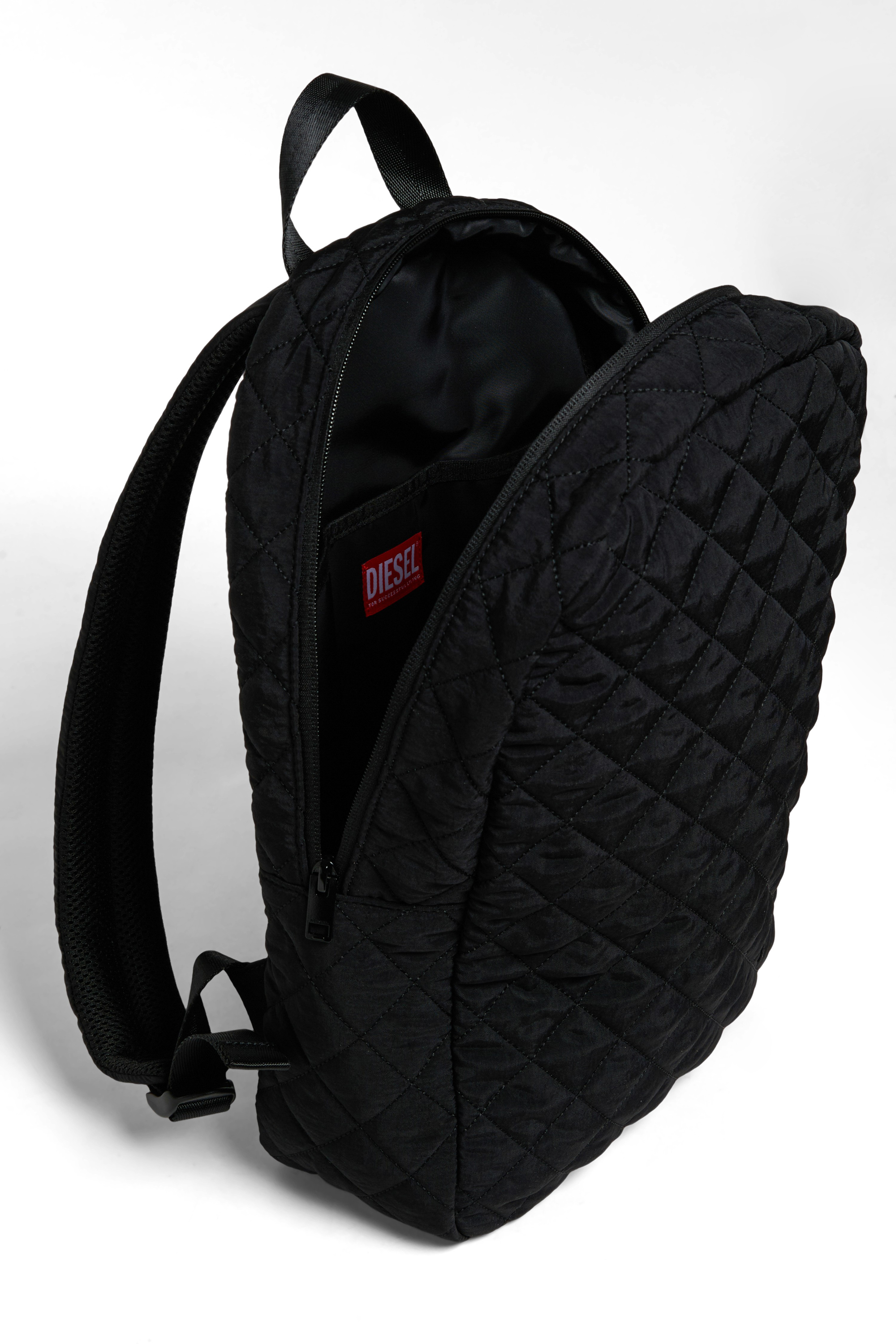 Diesel - WMENT, Unisex's WMENT - Backpack in quilted nylon in Black - 4