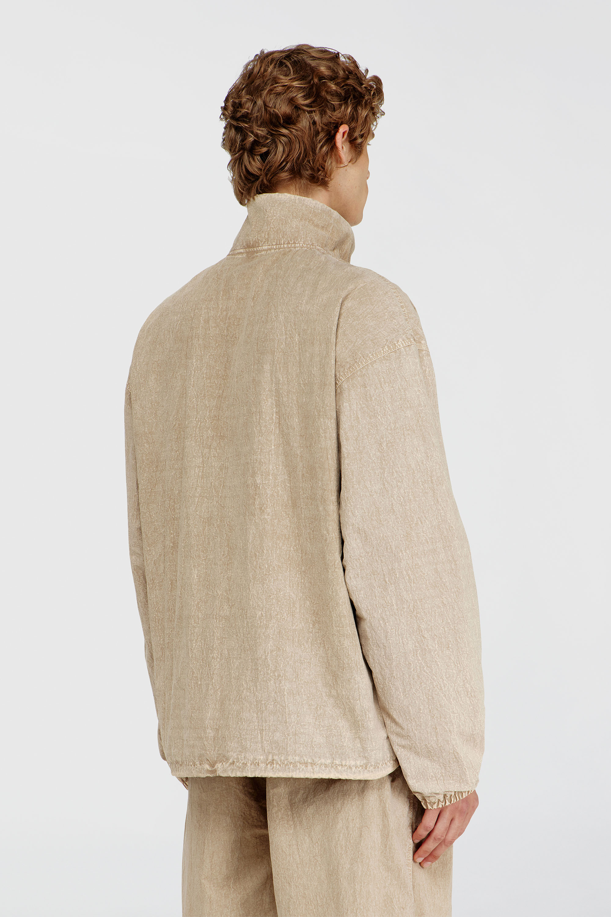 Diesel - J-CORSE-PLBH, Man's Treated taslan jacket with treated finish in Beige - 4