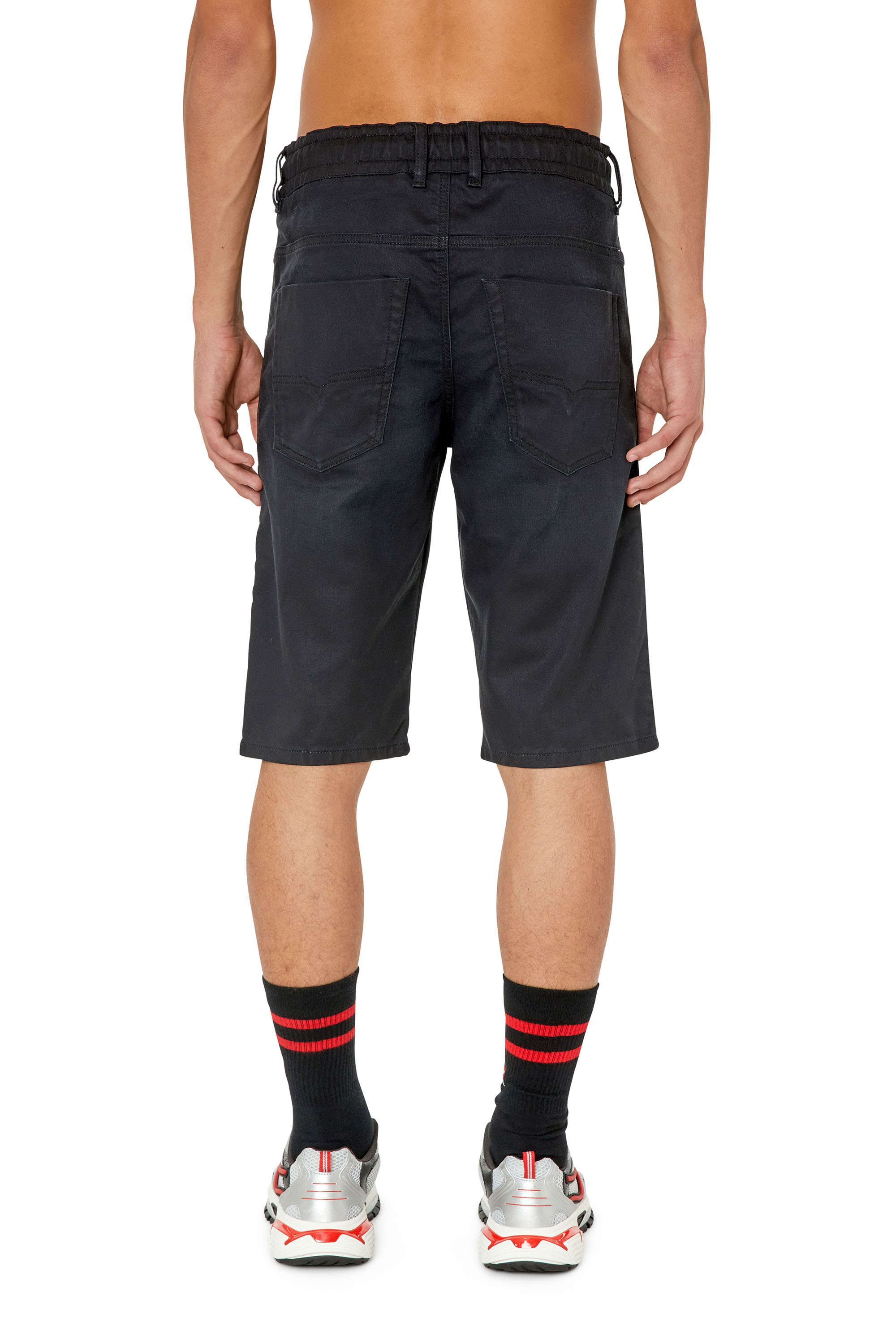 Diesel - D-KROOSHORT-Z JOGGJEANS, Black/Dark grey - Image 4