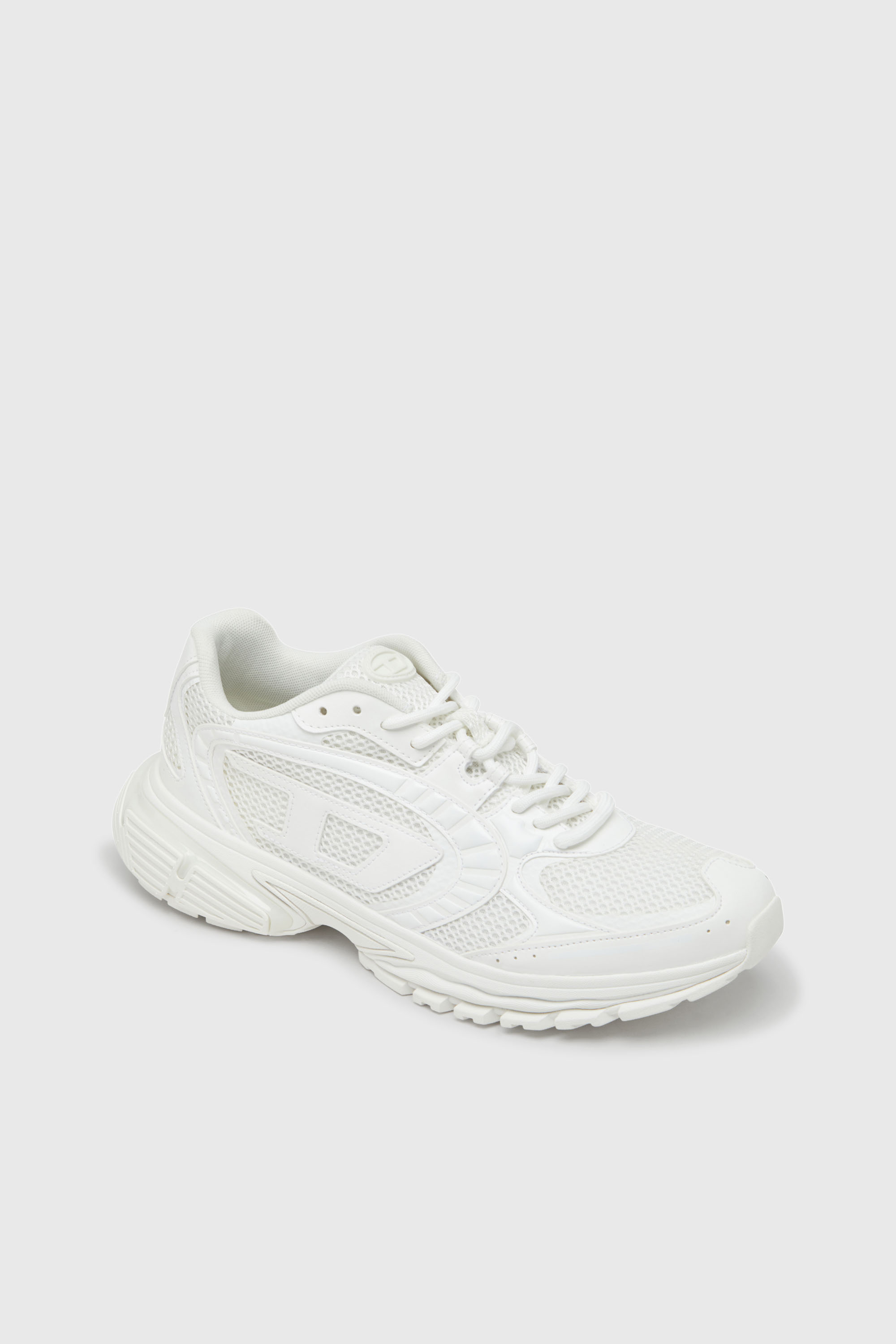 Diesel - S-PRO-V-DENSE LOW W, Woman's S-Pro-V-Dense-Monochrome mesh sneakers with Oval D logo in White - 6