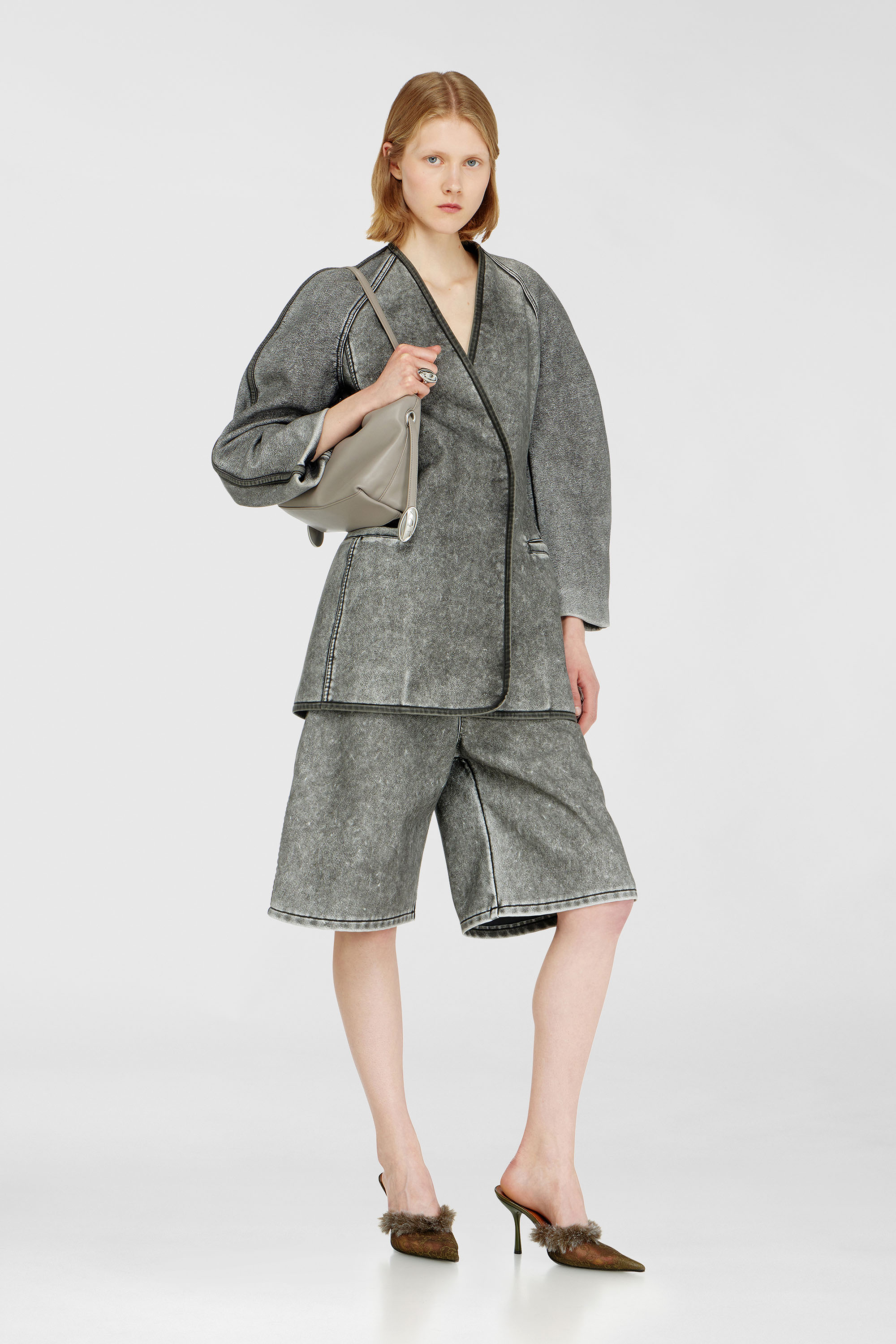 Bermuda shorts in PU