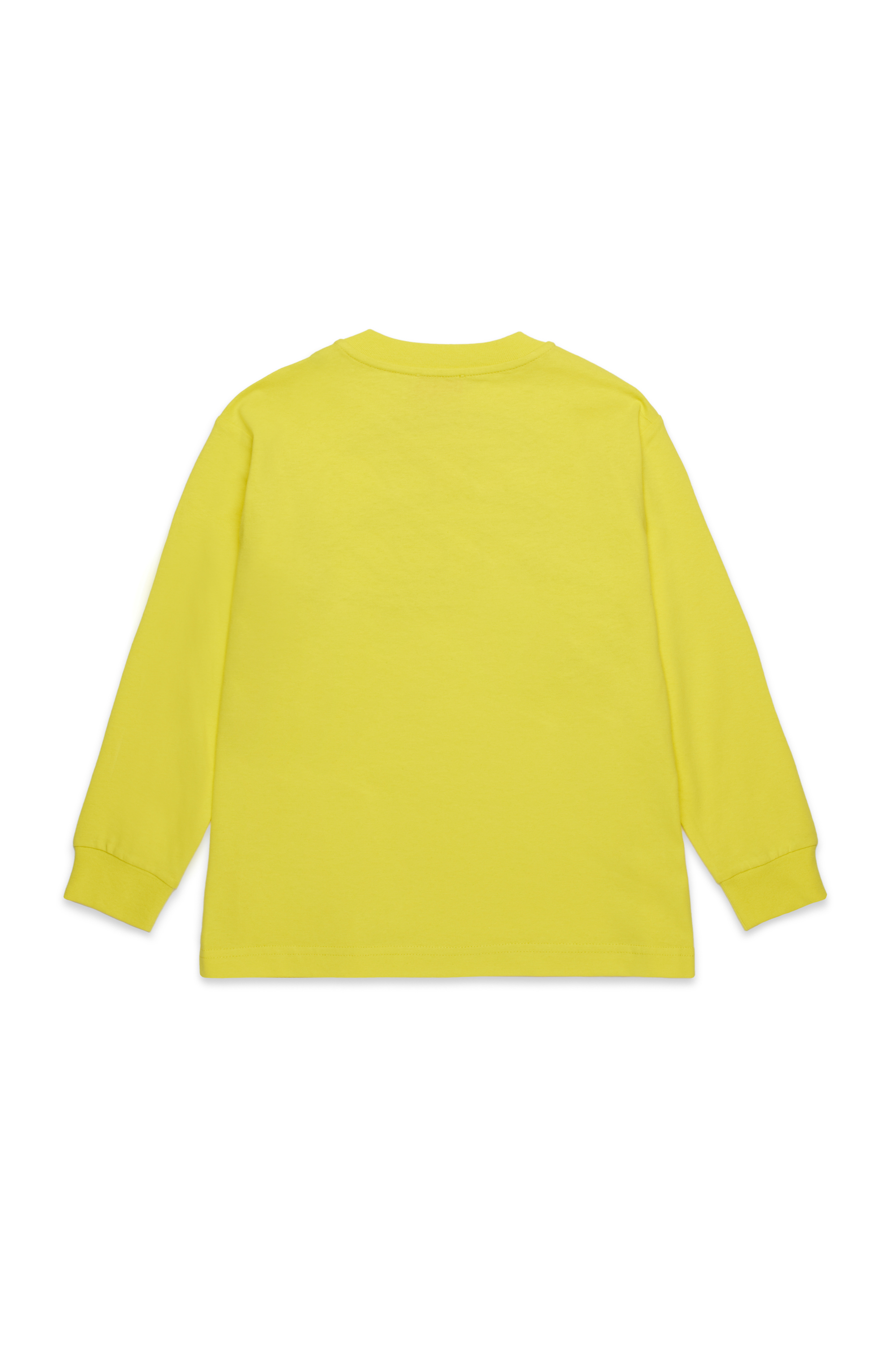 Diesel - TJUSTBIGOVALS OVER, Man's Long sleeved t-shirt with large oval D logo in Yellow - 2