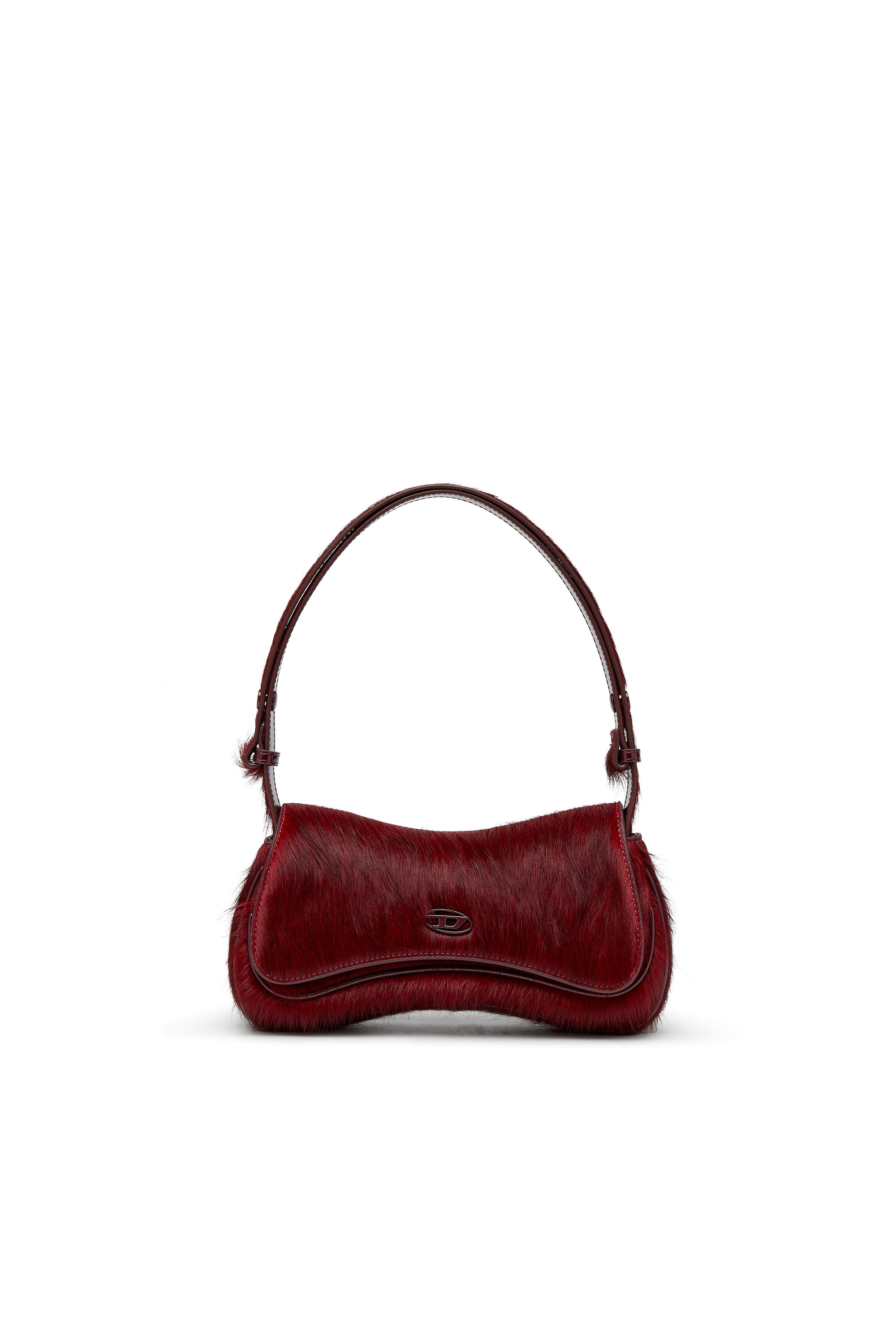 Diesel - PLAY CLUTCH, Woman's Play-Clutch in coloured hairy leather in Burgundy - 1