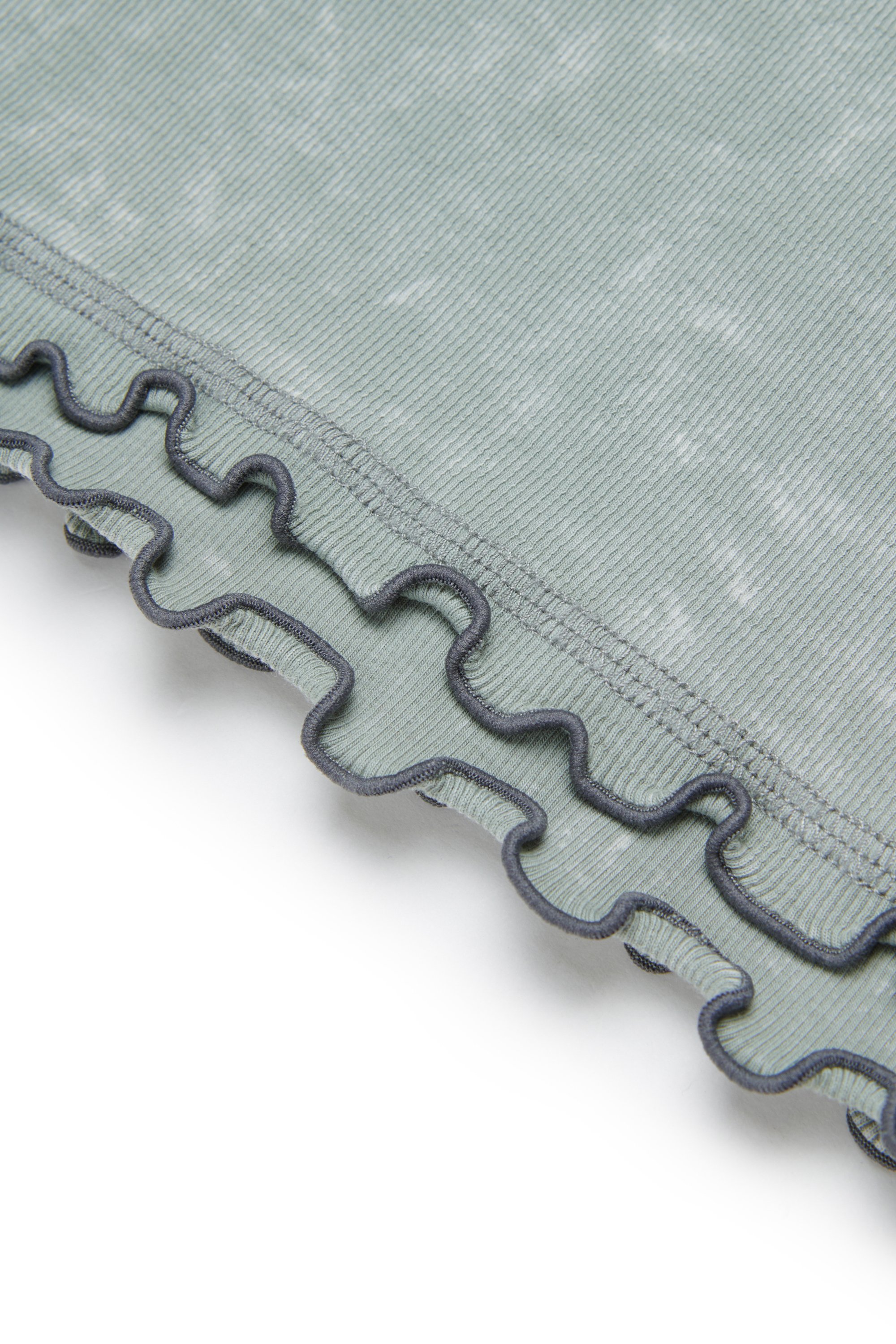 Diesel - TAILIA, Woman's Ribbed T-shirt with frills in Grey - 4