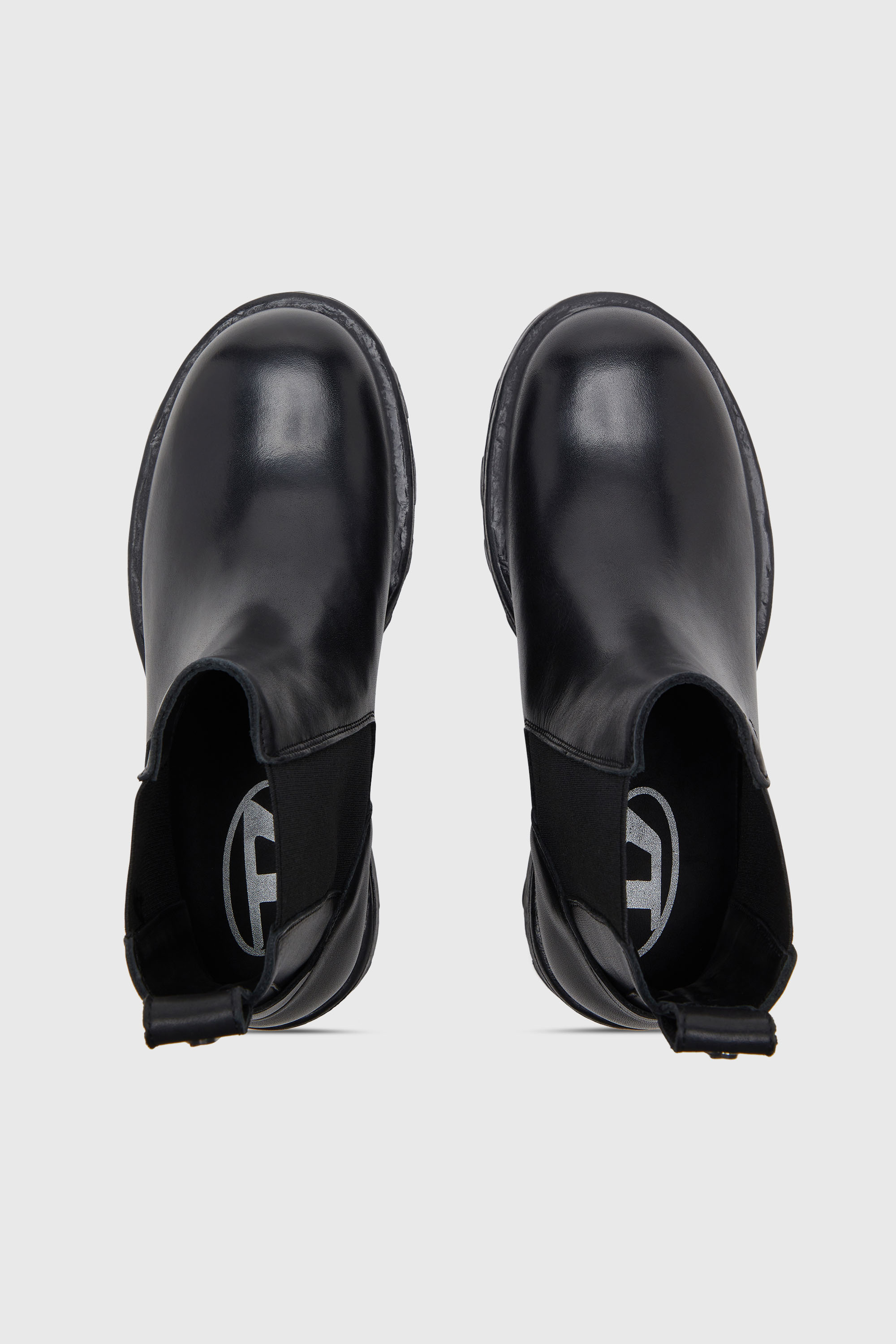 Diesel - D-HAMMER CH, Man's D-Hammer-Chelsea boots in leather in Black - 4