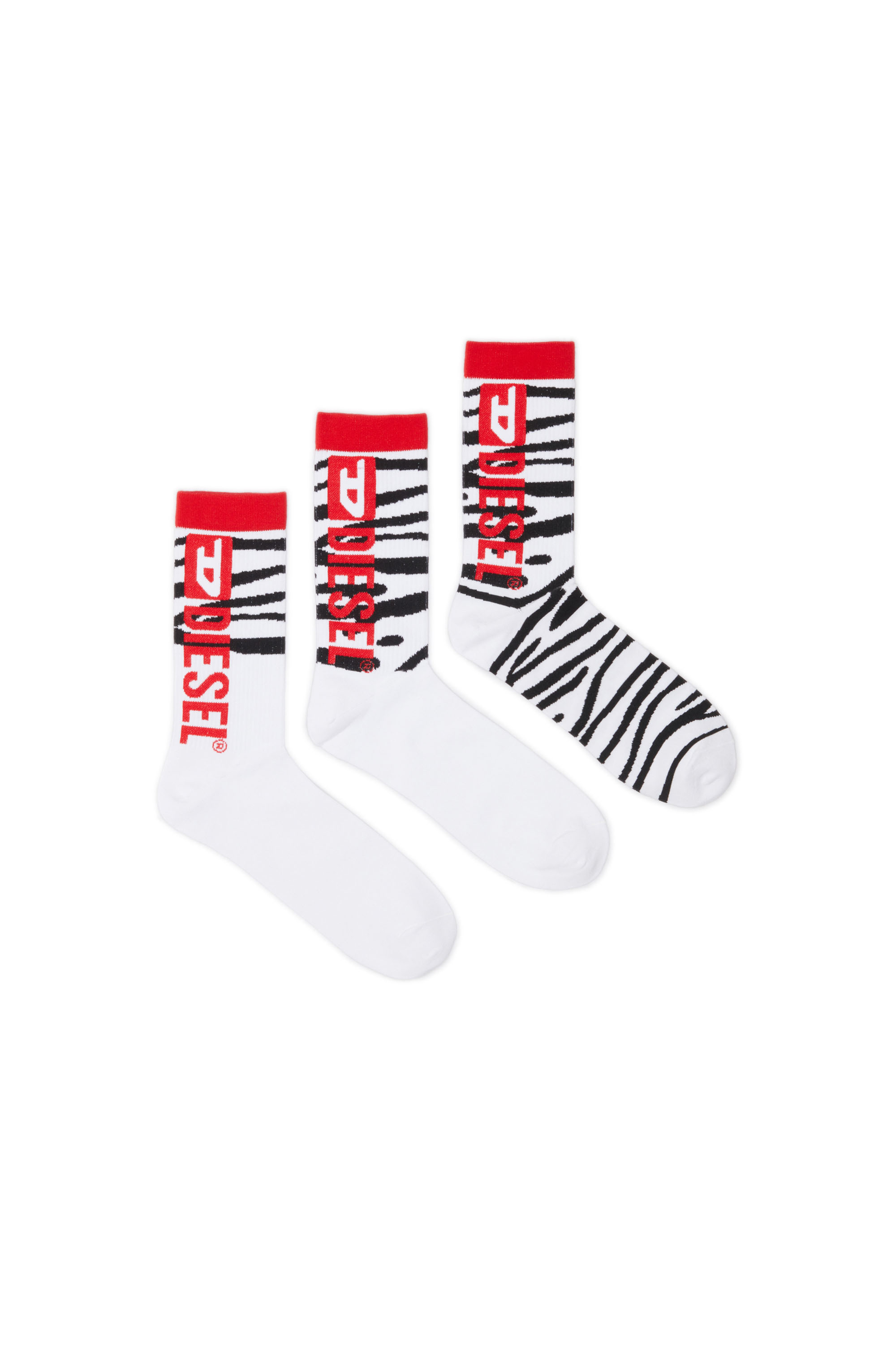 SKM-RAY-THREEPACK, White/Black - Socks