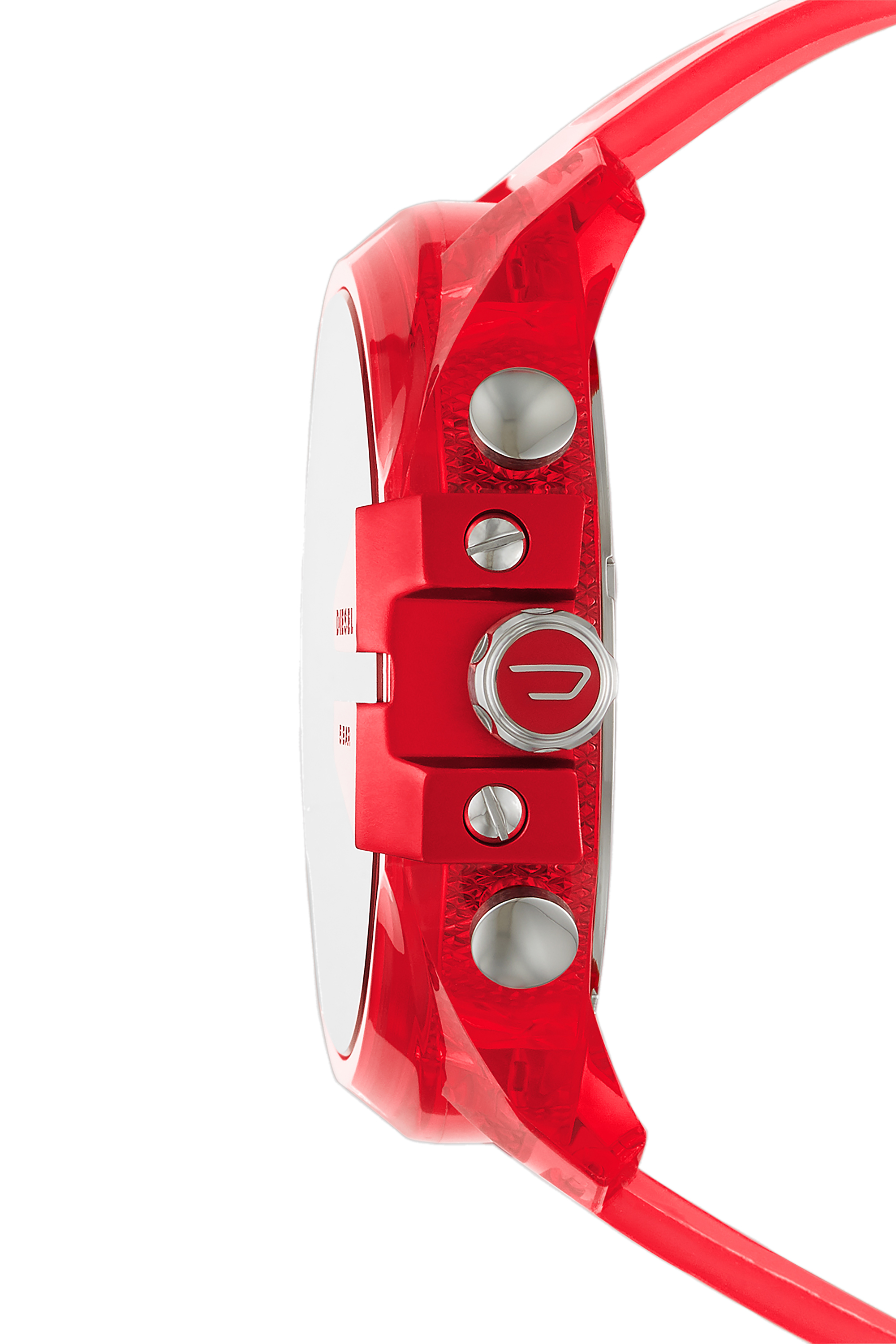 Diesel - DZ4534, Man's Mega Chief chronograph red polyurethane watch in Red - 3