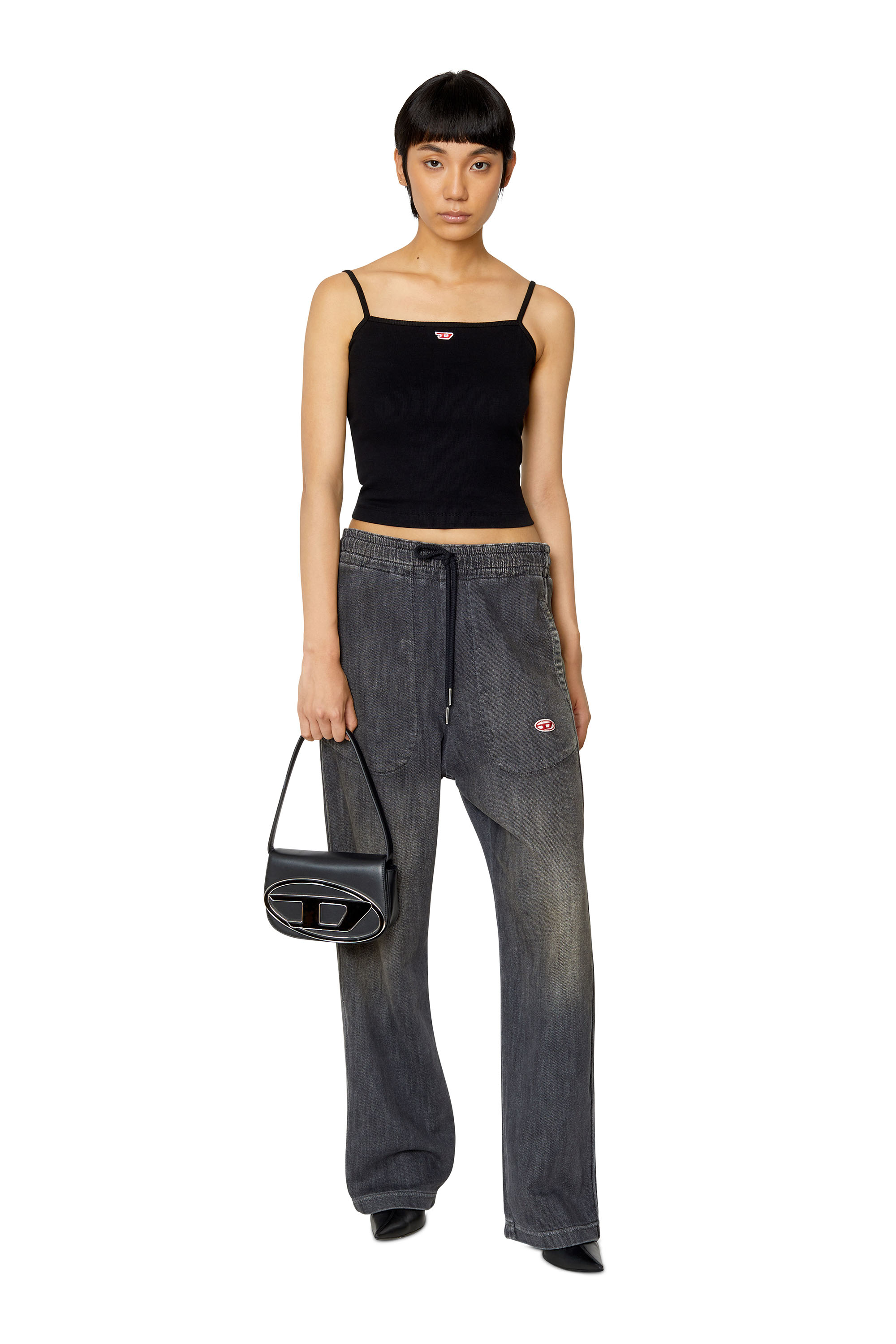 Diesel - Straight D-Martians Track Denim 09E30, Black/Dark grey - Image 5