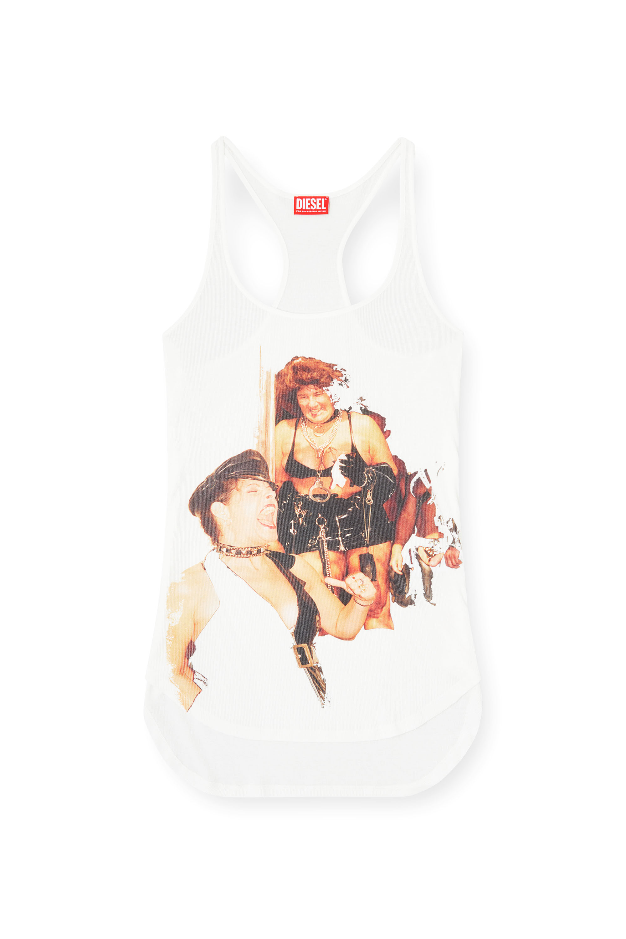 Diesel - PR-T-SHANRY-W-TOM25, Unisex's Tank top with graphic print in White - 3