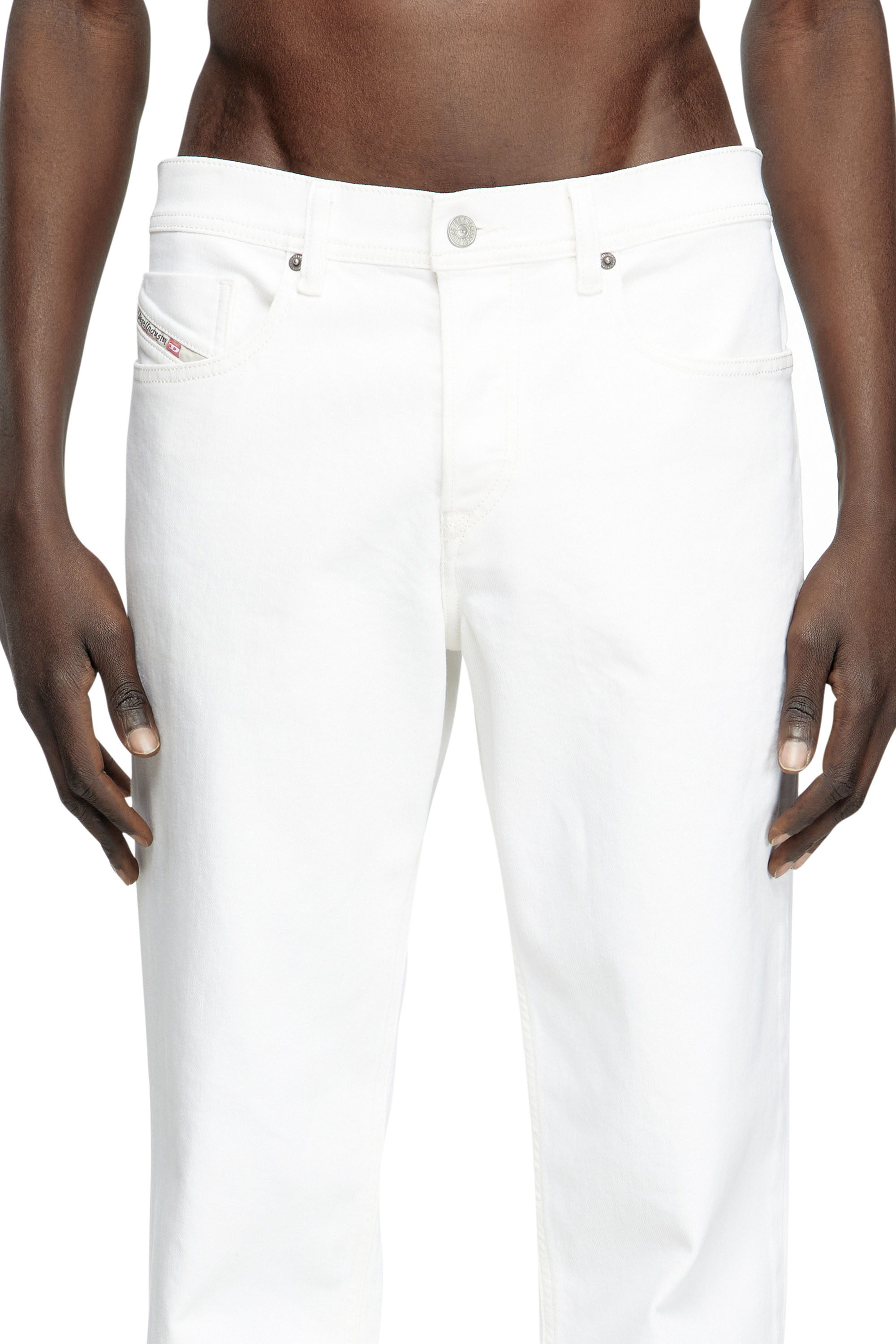 Regular Jeans 2023 D-Finitive 09K05, White Diesel - Man's Regular Jeans 2023 D-Finitive 09K05, White - 5