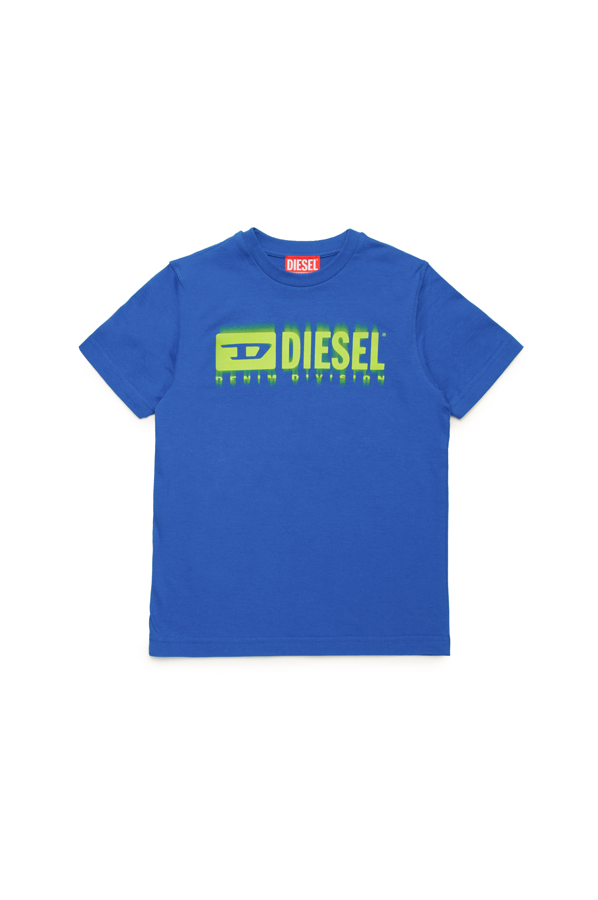 Diesel - TDIEGORL6, Man's T-shirt with smudged logo in Blue - 1