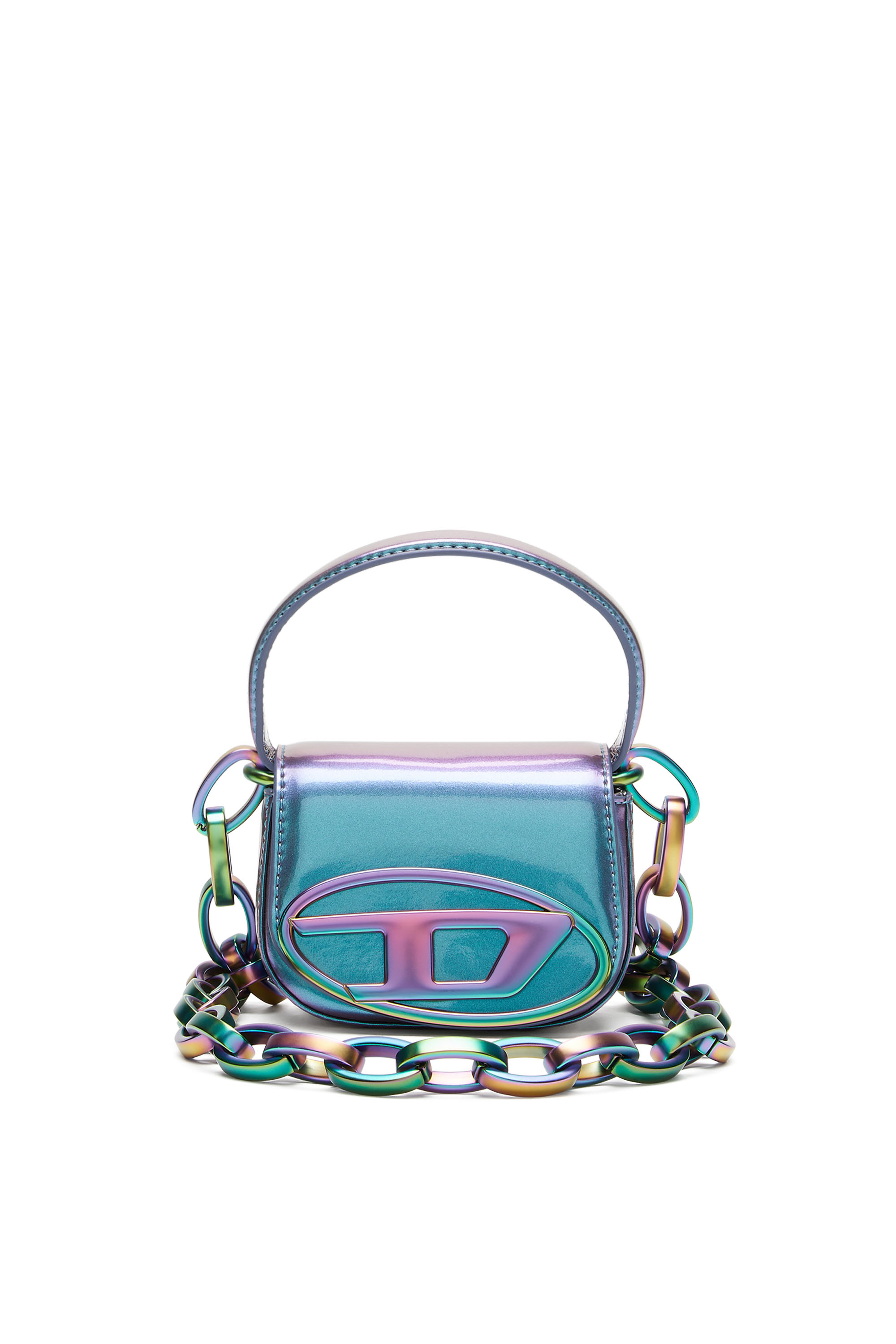 Diesel - 1DR XS, Woman's 1DR XS-Iconic iridescent mini bag in Azure - 1