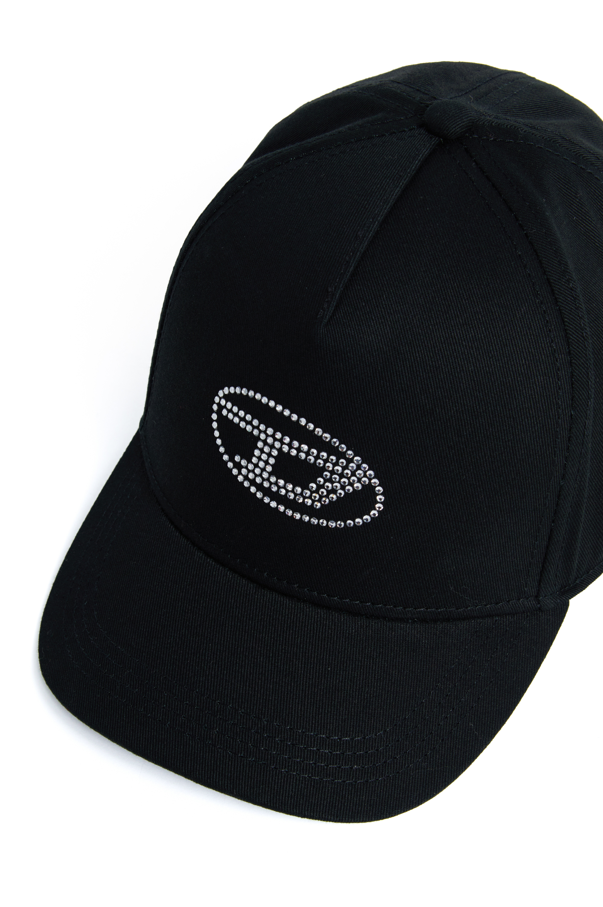 Diesel - FDSTRAS, Woman Baseball cap with crystal Oval D logo in Black - Image 3