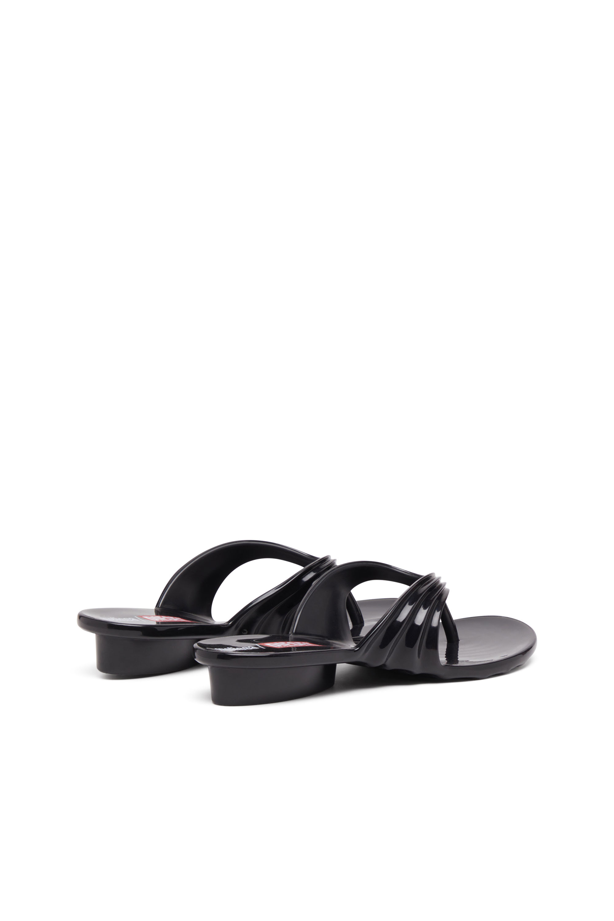 Diesel - MELISSA QUANTUM THONG, Woman's Sculptural flip-flops in Melflex&reg; in Black - 3